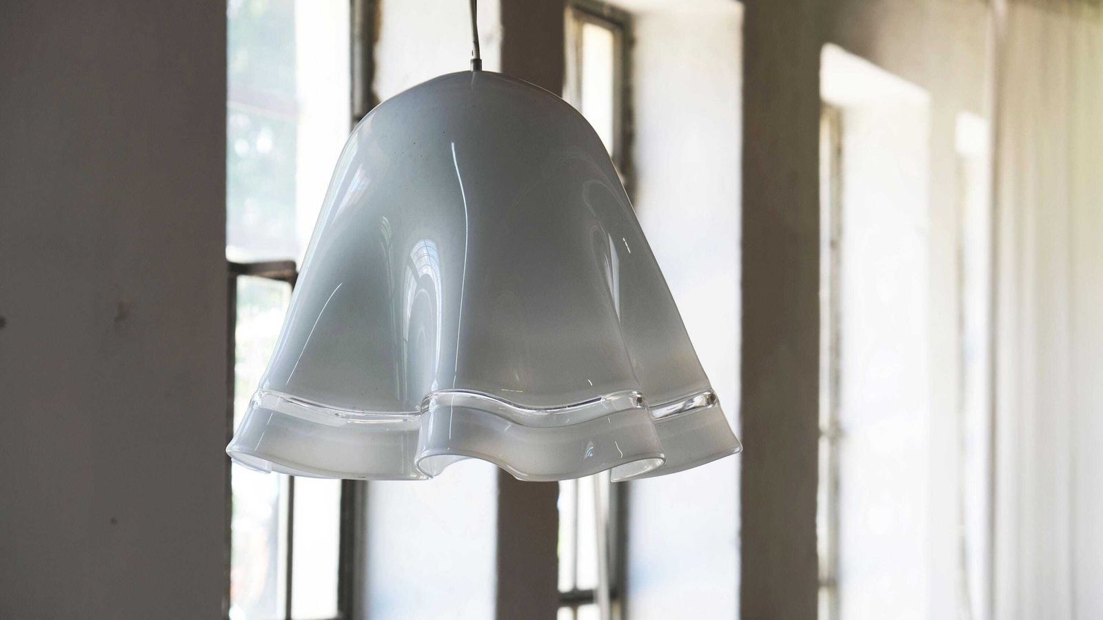 Zenda Pendant Lamp In White Glass By Vistosi photo vinterior