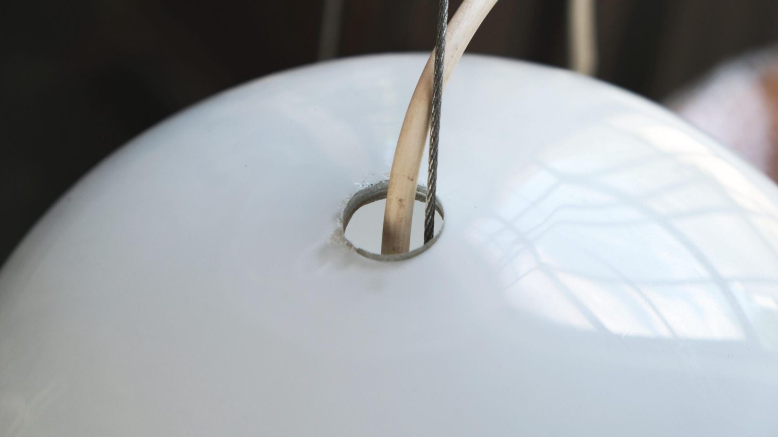Zenda Pendant Lamp In White Glass By Vistosi photo vintage