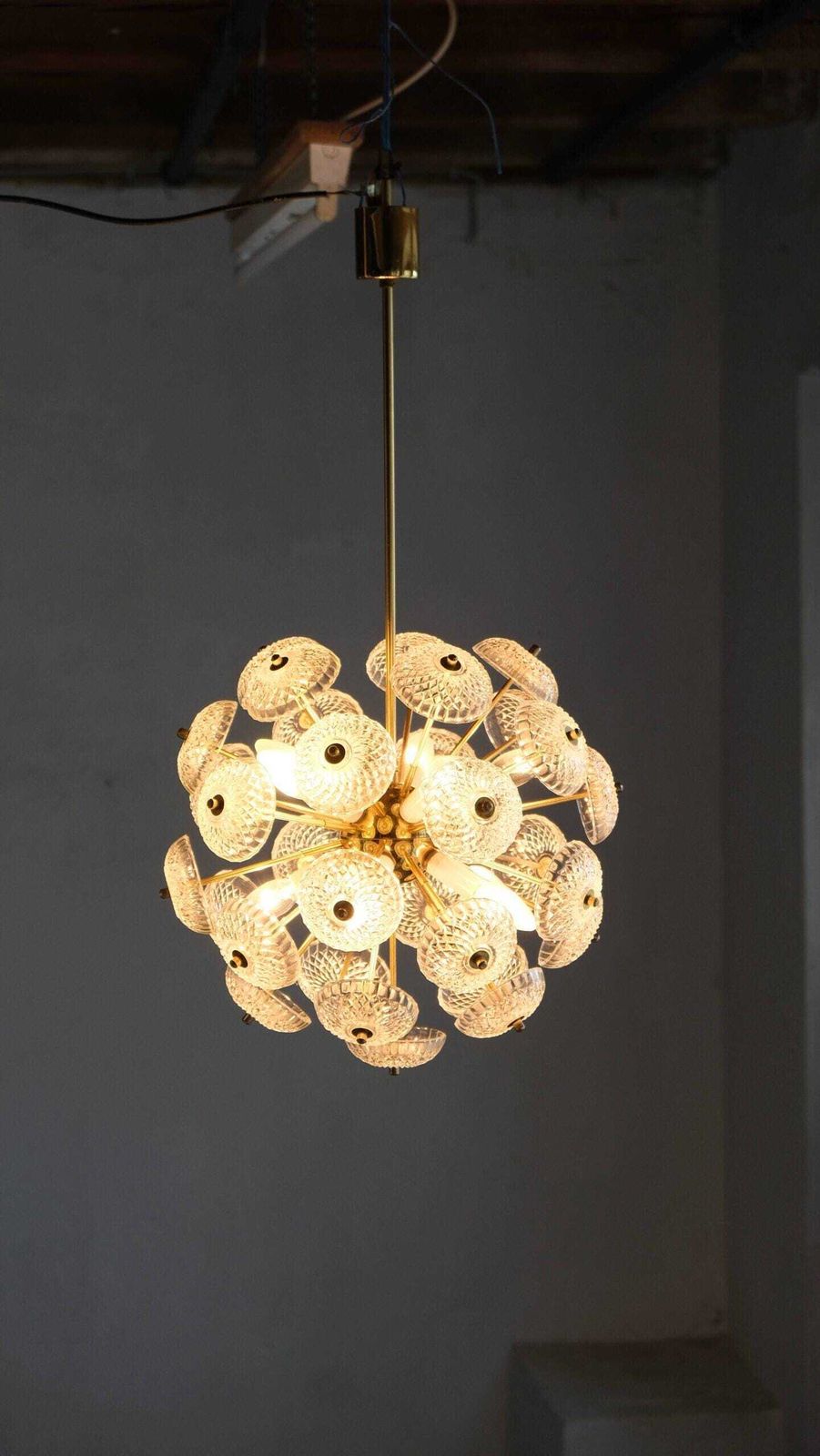 Pendant Lamp / Chandelier By Kamenický šenov "Dandelion", 1970s photo 1295.0