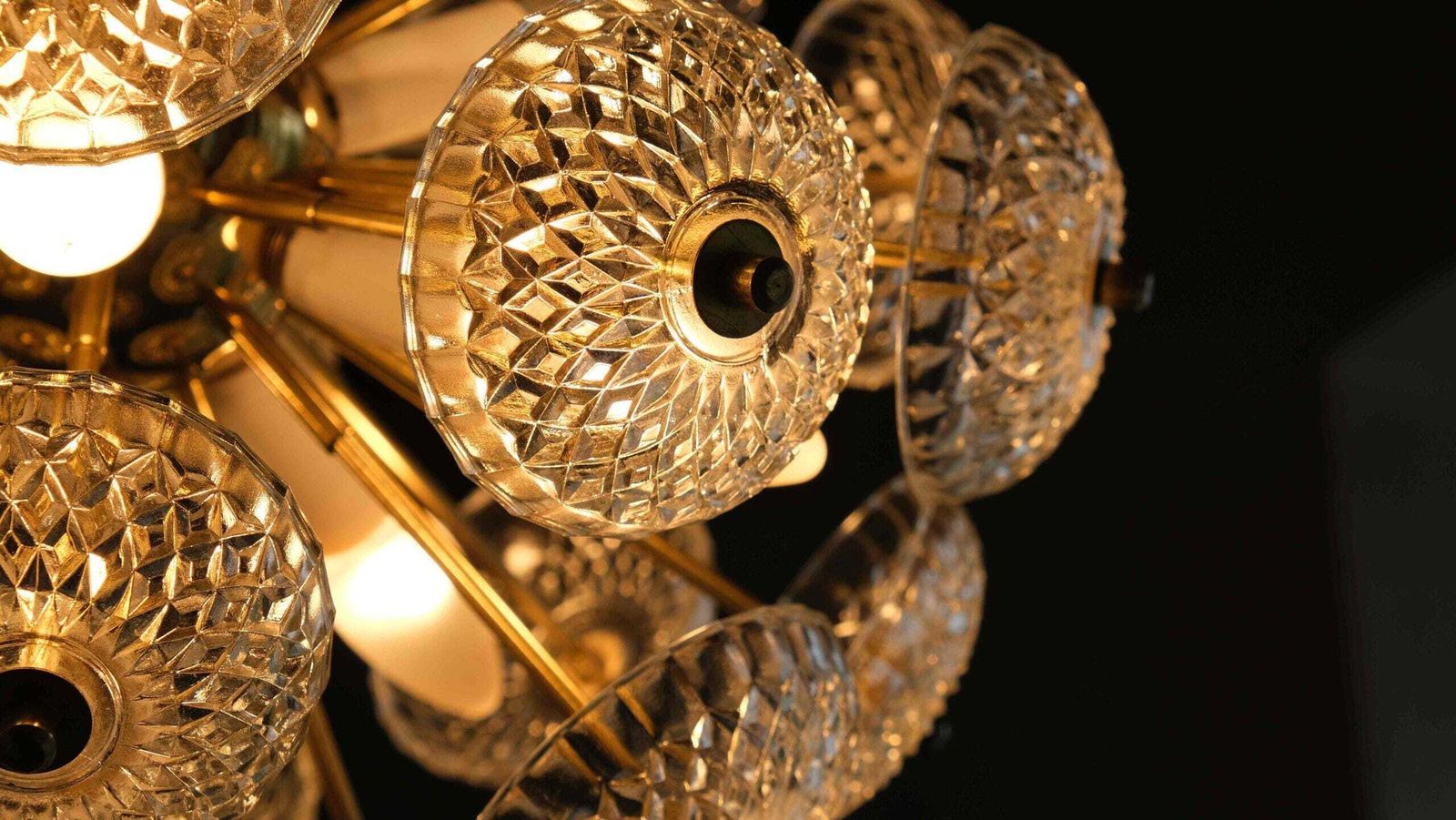 Pendant Lamp / Chandelier By Kamenický šenov "Dandelion", 1970s photo vinterior