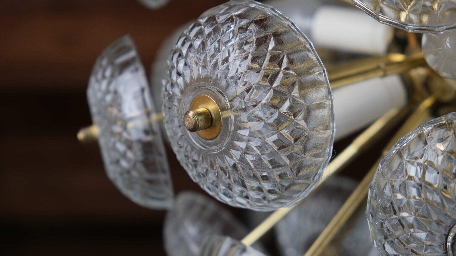 Pendant Lamp / Chandelier By Kamenický šenov "Dandelion", 1970s photo vintage