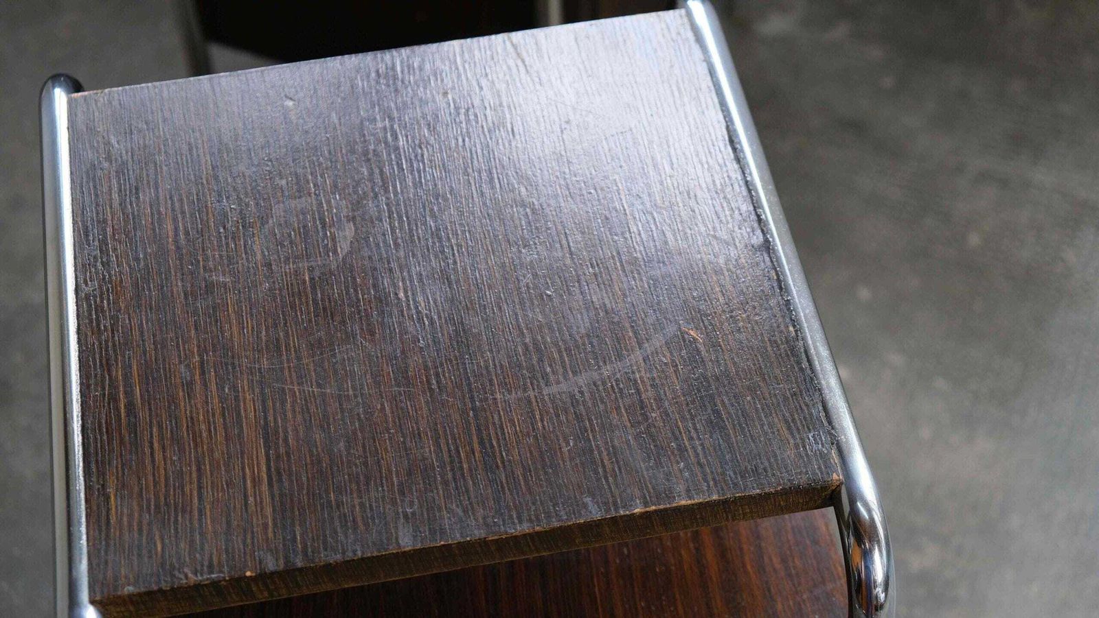 photo for sale 1 Of 2 Bauhaus Bedside Tables In Dark Brown