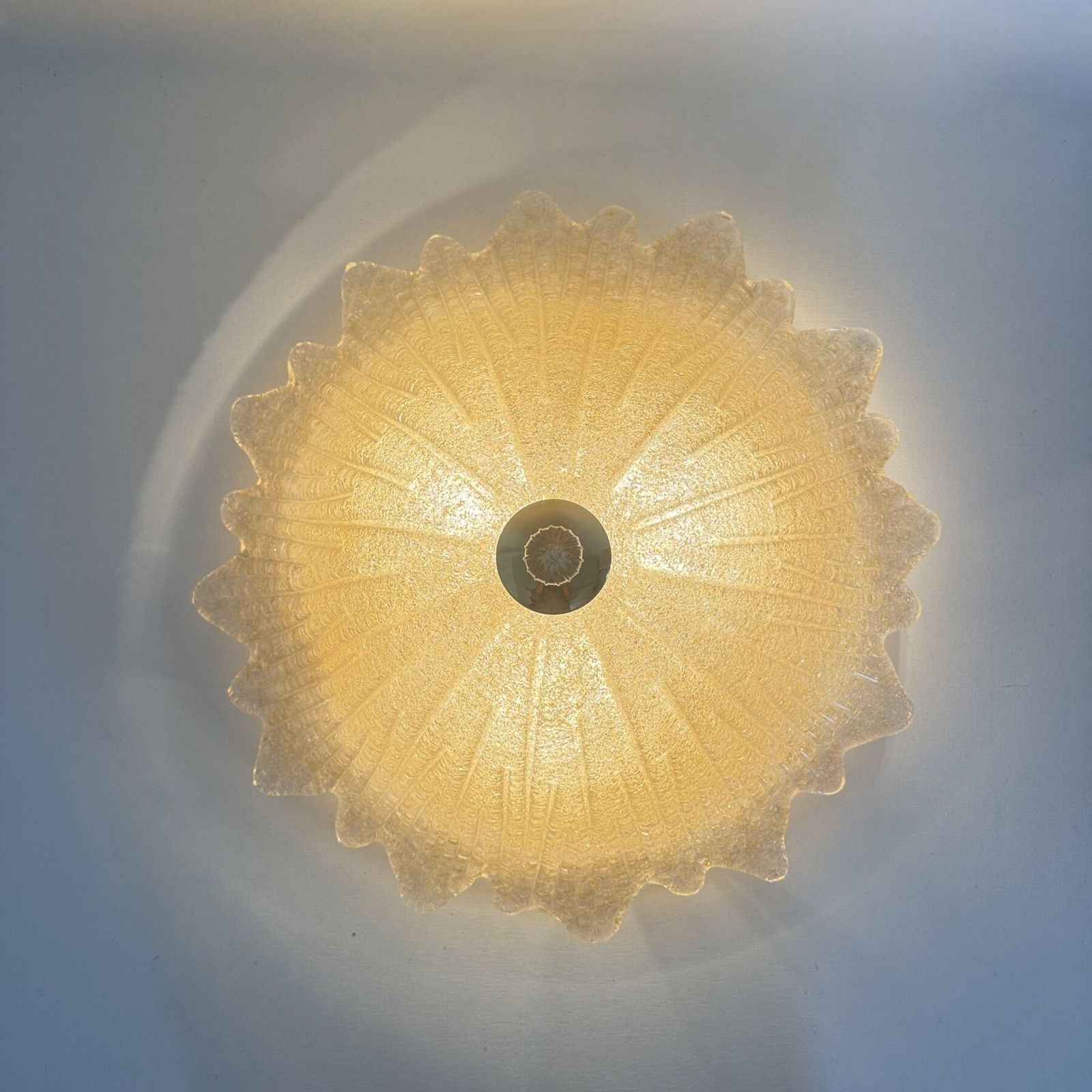 Mid-century Murano glazen Italiaanse plafondlamp, jaren 1970 photo for sale