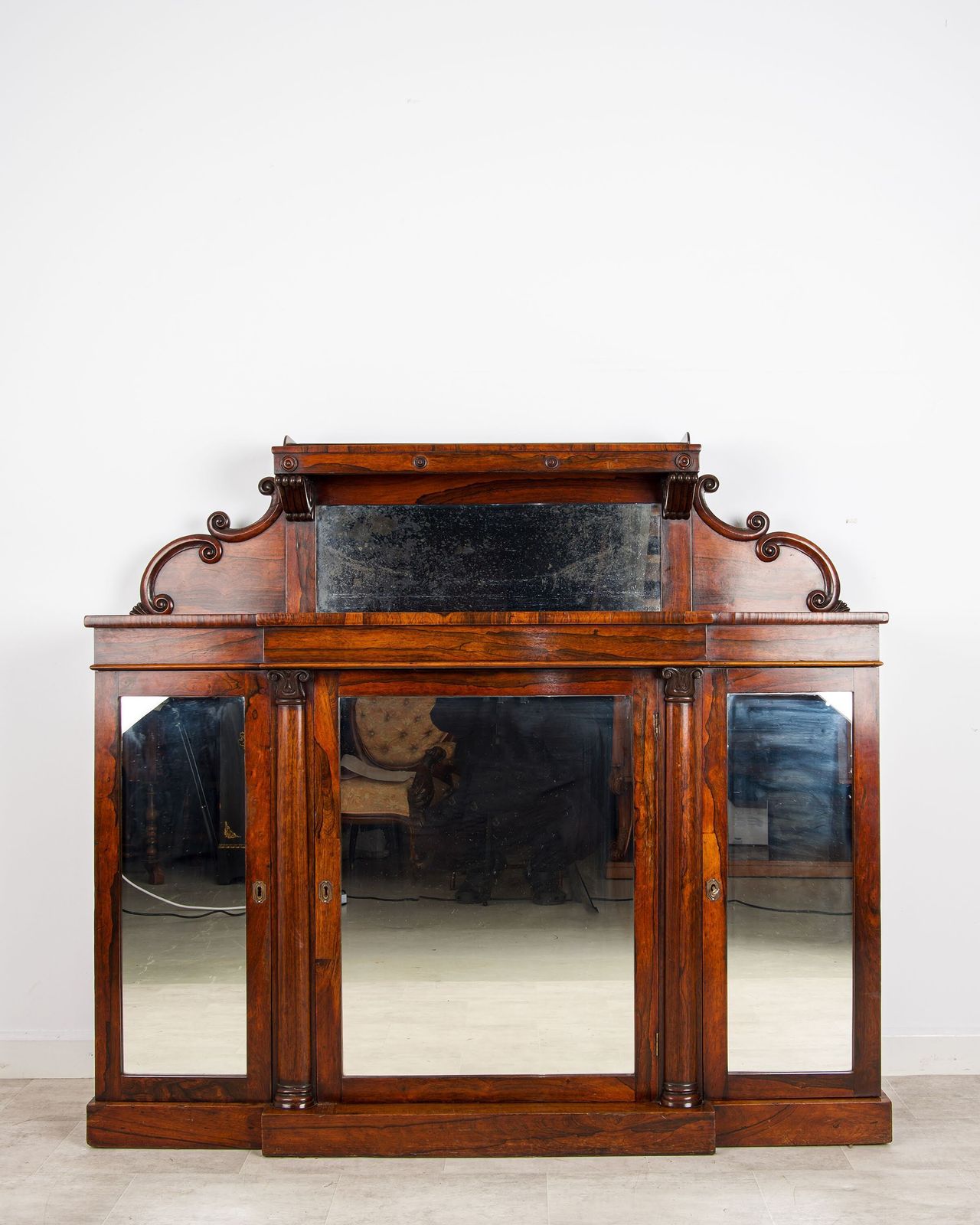 Antique William IV Rosewood Chiffonier Side Cabinet, Circa 1835 photo furniture