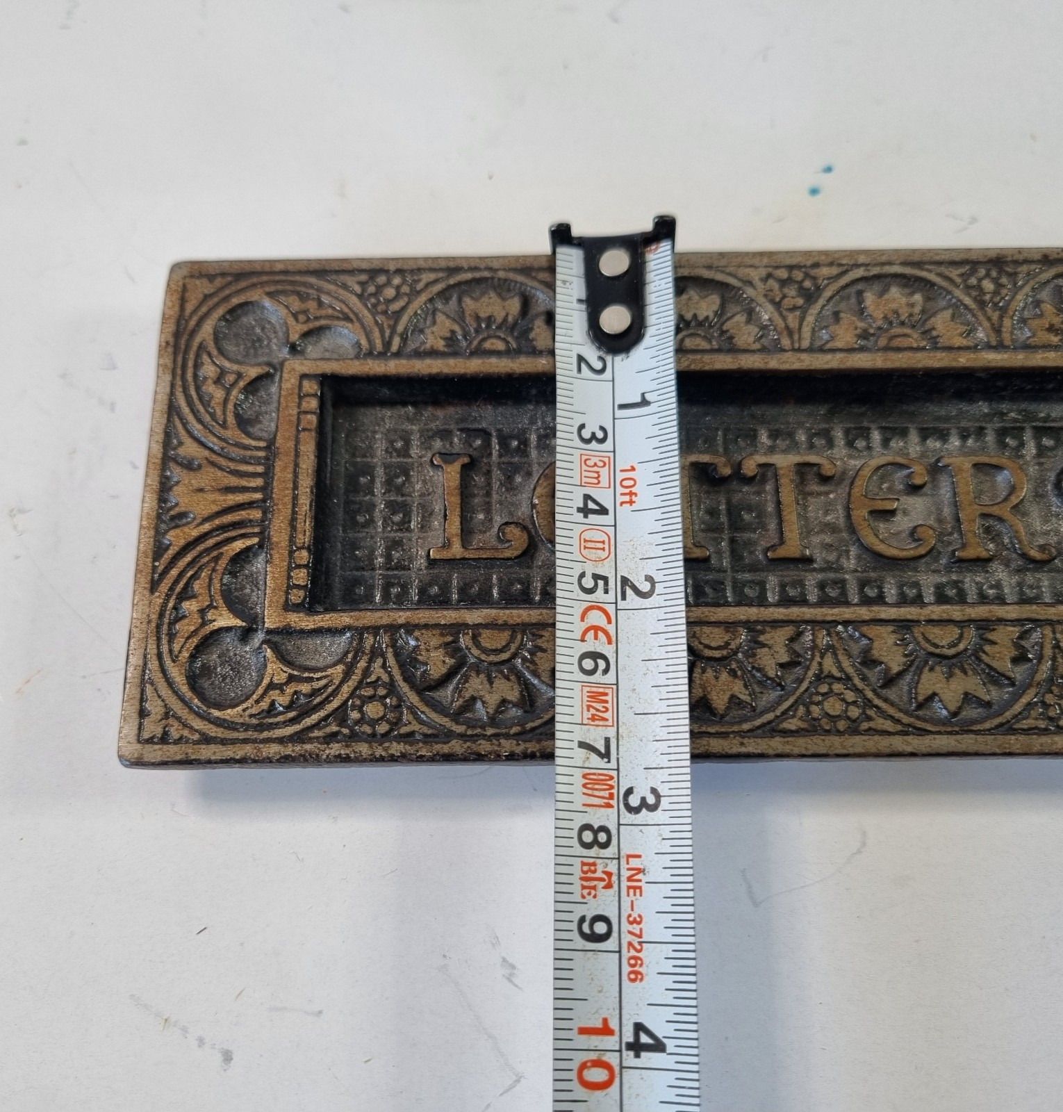 A.Kenrick Antique Victorian Cast Iron Letter Box Plate C.1890 Ornate 'Letters' photo vintage