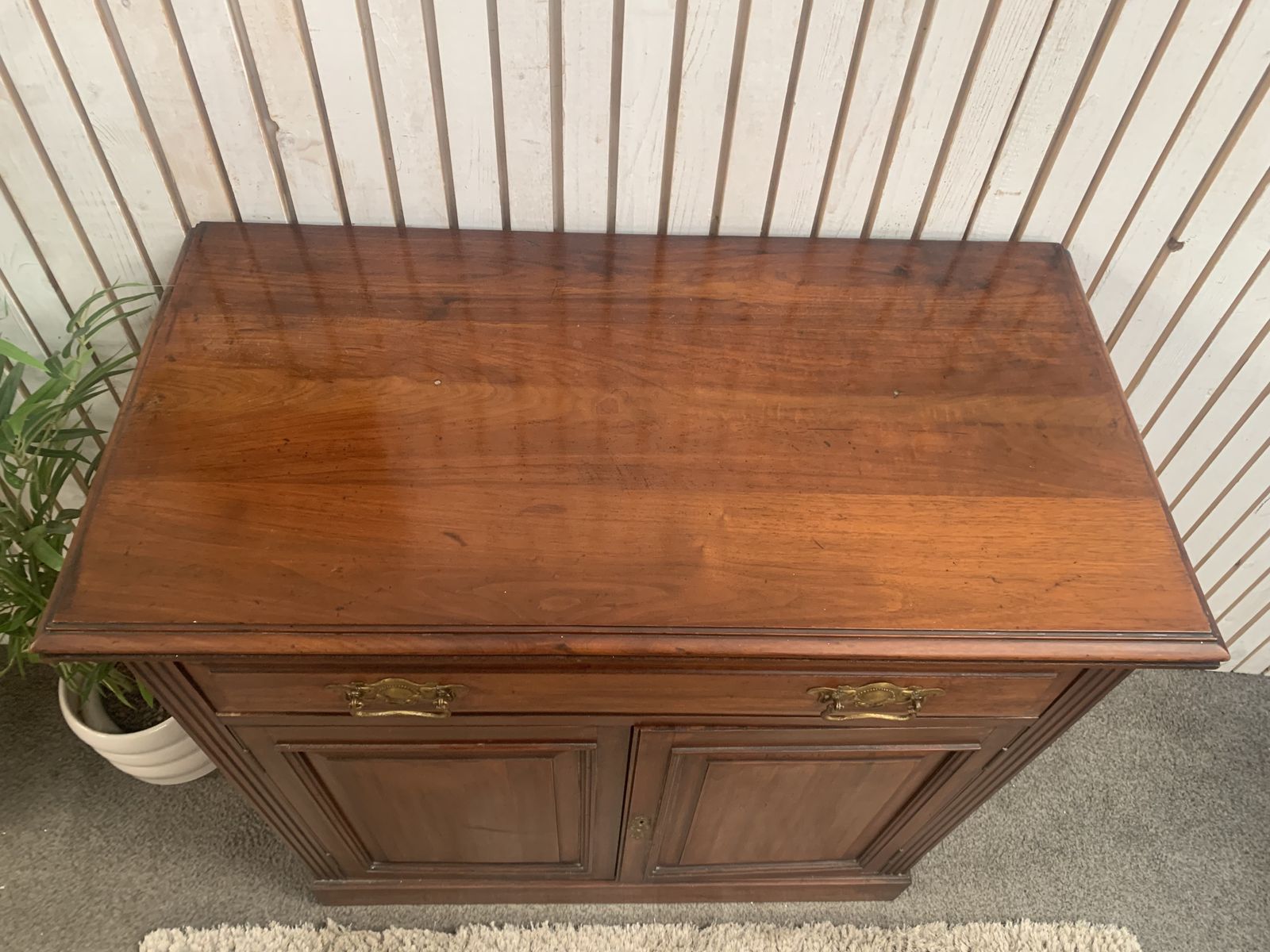 Antique Leeds Co Op Mahogany Flip Top Server / Sideboard   "Our Own Make" photo Furniture