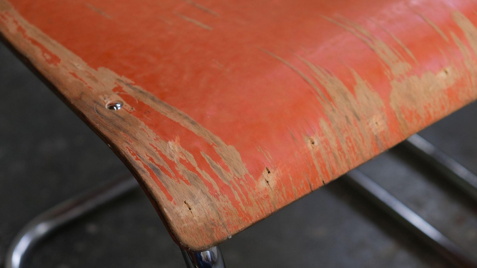 One Of Two Bauhaus Cantilever Chairs By Vichr In Orange photo furniture
