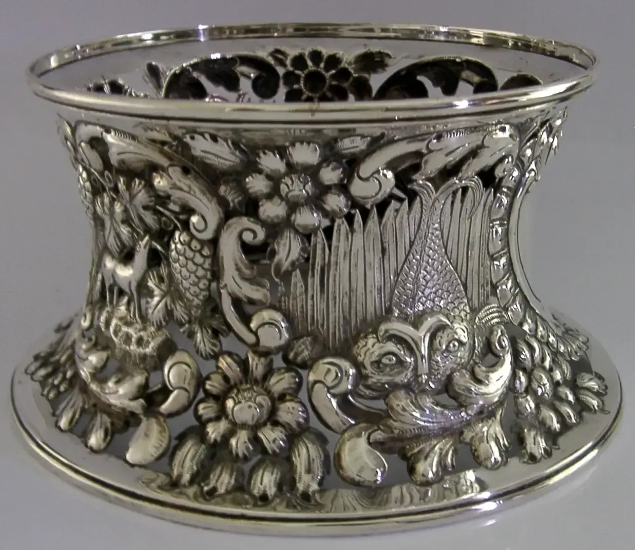 Porte-plat en argent massif sterling, Chester 1900, époque victorienne - 464 g photo Décoration