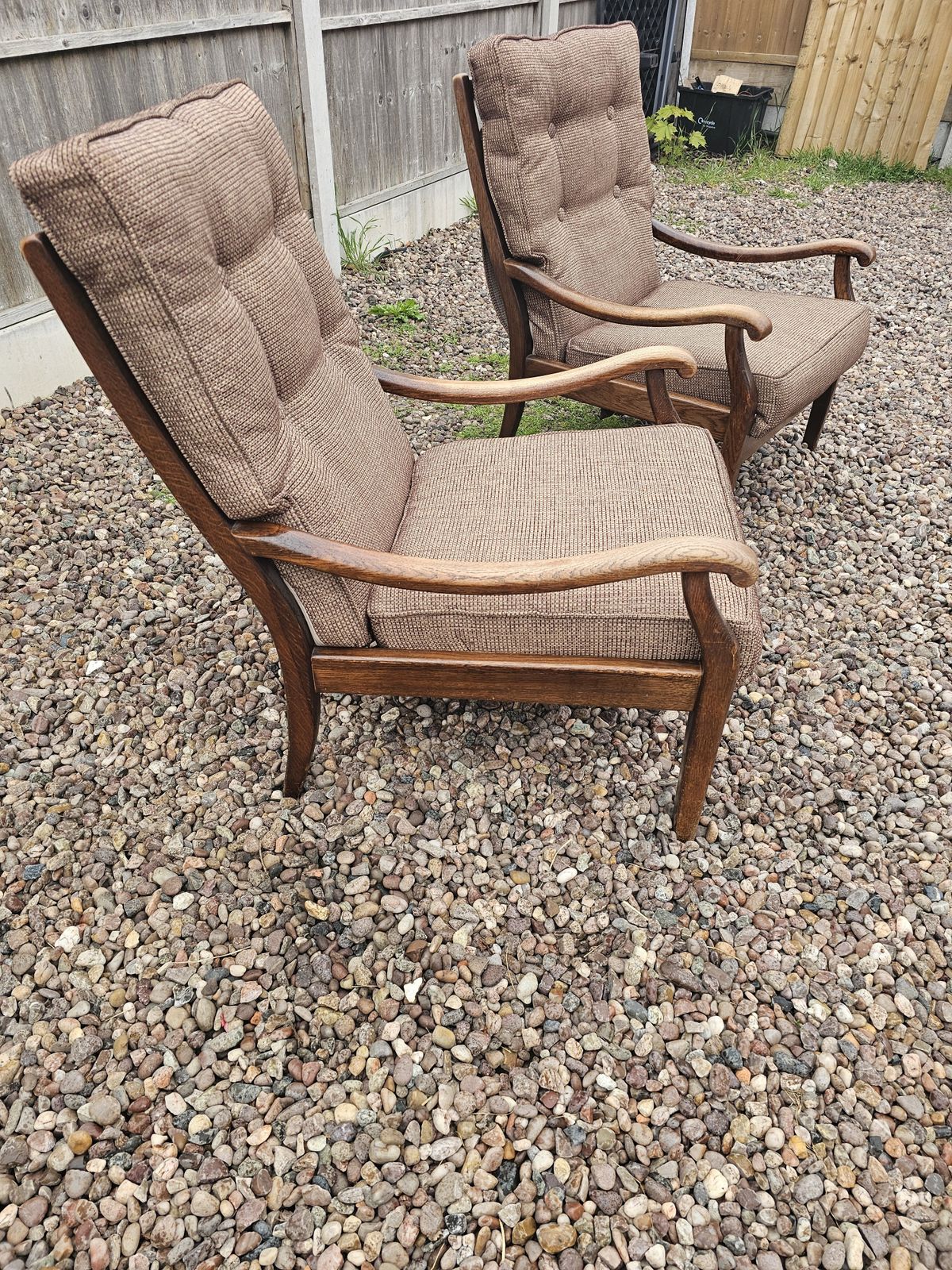 Mid Century Pair Of Cintique Fire Side Chairs photo 295.0