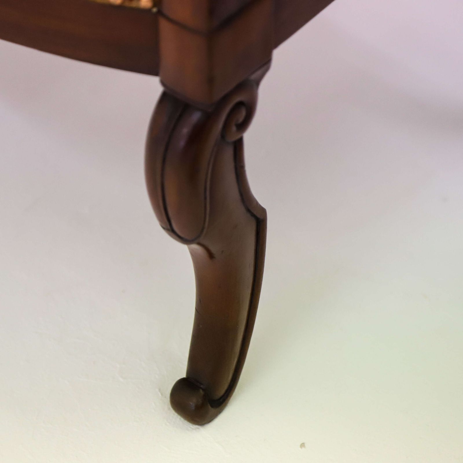 Pair Of French Mahogany Fauteuils – Early 19th Century Armchairs With Carved Scroll Arms photo buy