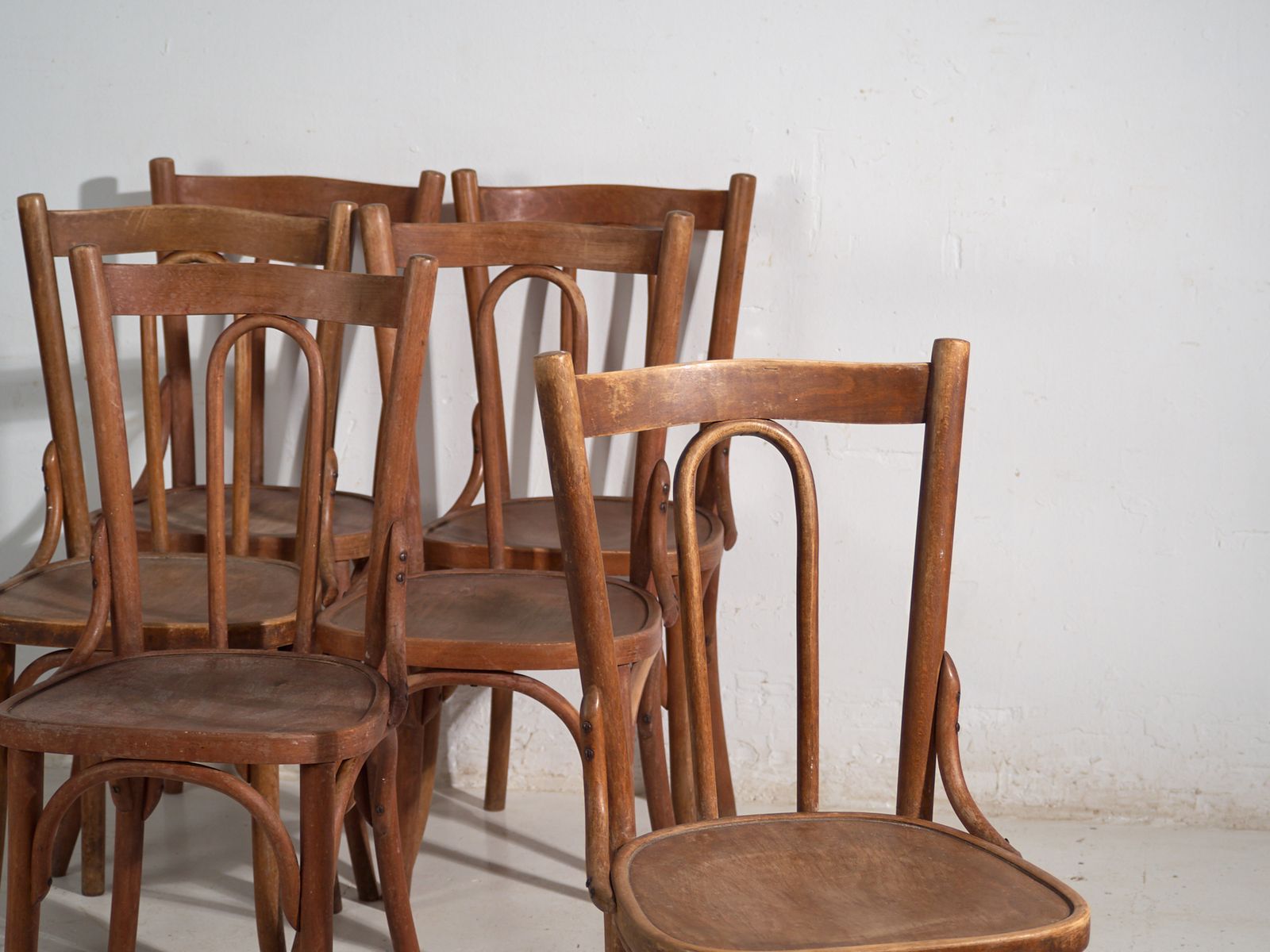 Antique Set Of 6 Bentwood Thonet Chairs – Central Europe, Circa 1900 photo furniture