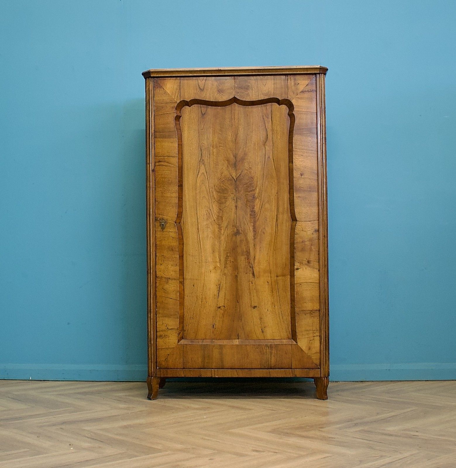 Vintage Burr Walnut Biedermeier Style Wardrobe, 1930s #1755 photo furniture