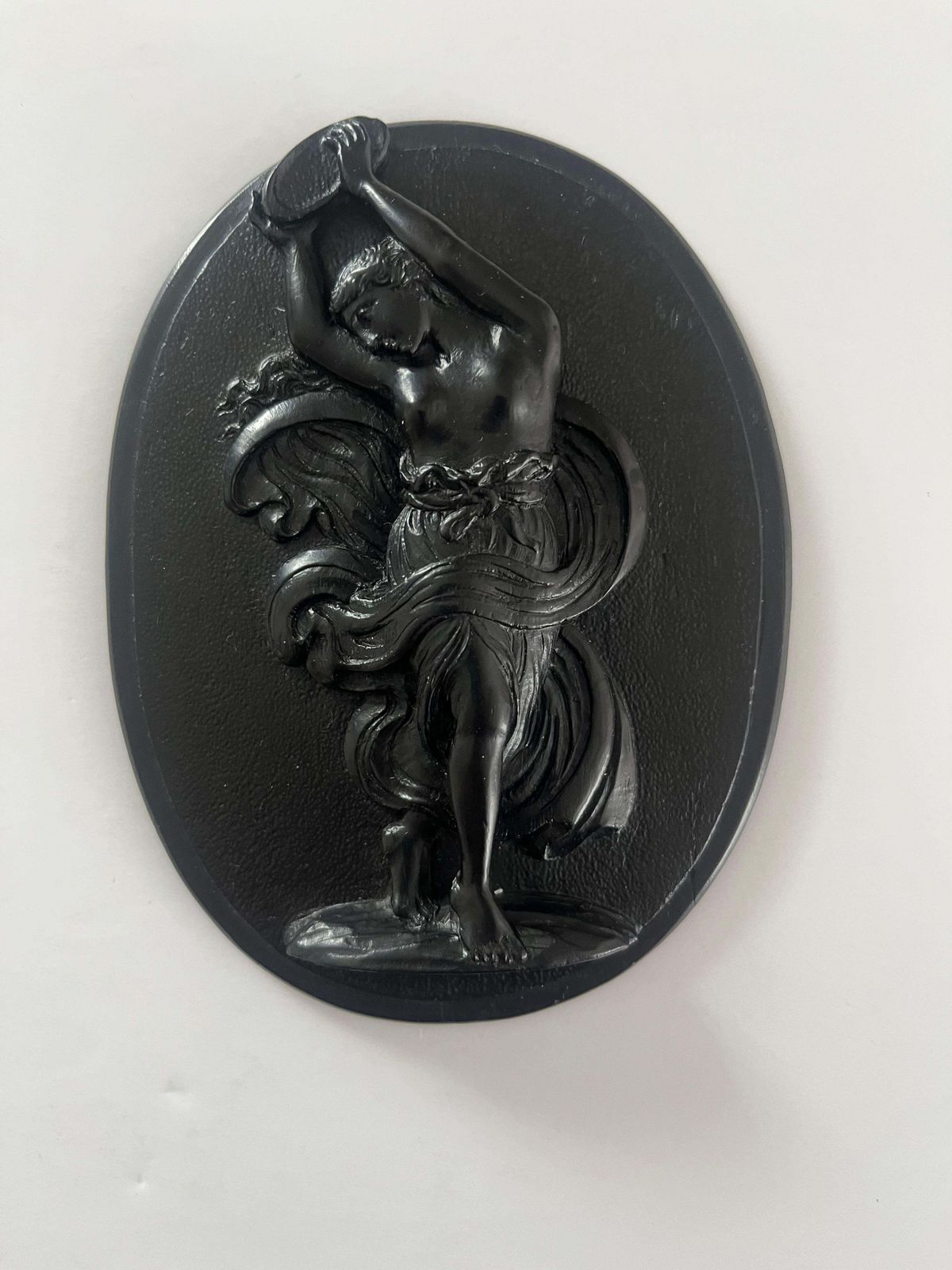 Kunst Antiek zwart basalt wandreliëf, mogelijk van Josiah Wedgwood, ca. 1860 photo