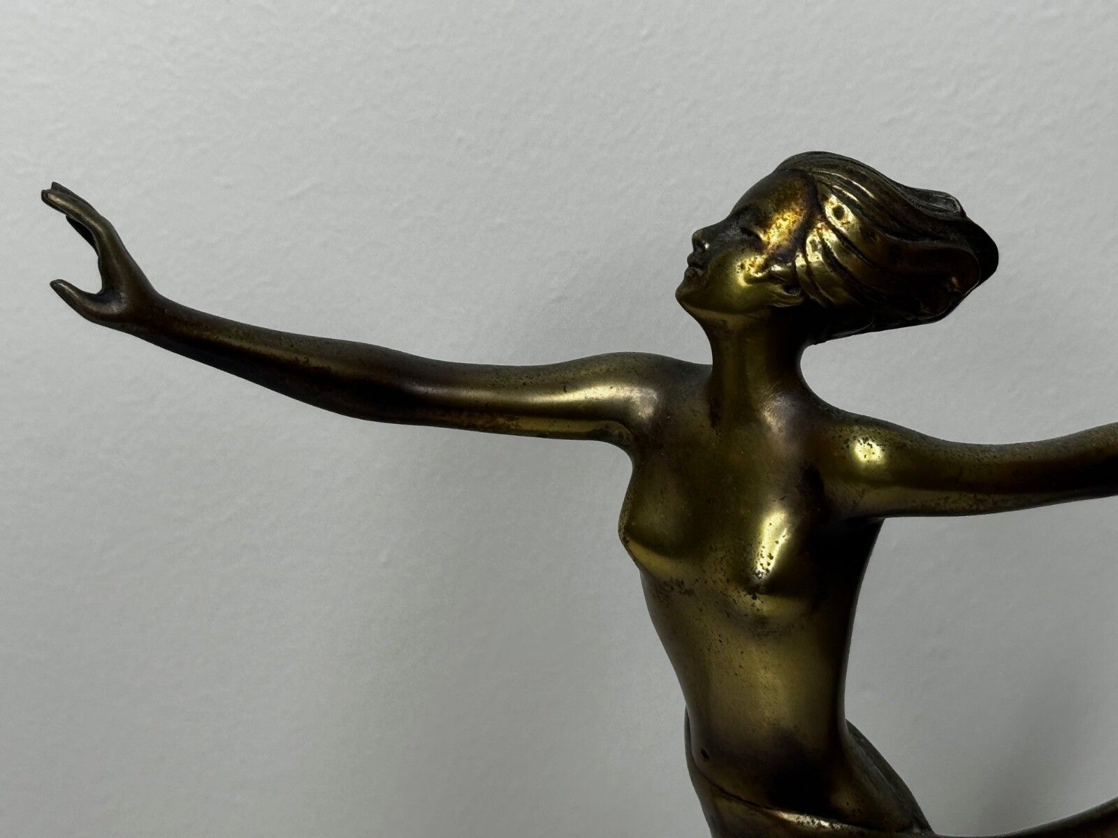 Art Austrian Art Deco Sculpture Dancing Lady Closed Eyes With Elegant Legs Lorenzl photo