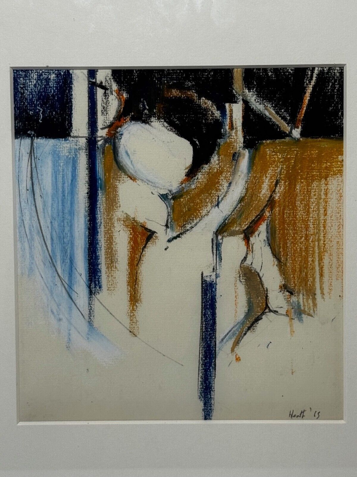 Mid-Century Abstract Painting Form In Motion Masterpiece By Adrian Heath C1965 Framed photo Kunst