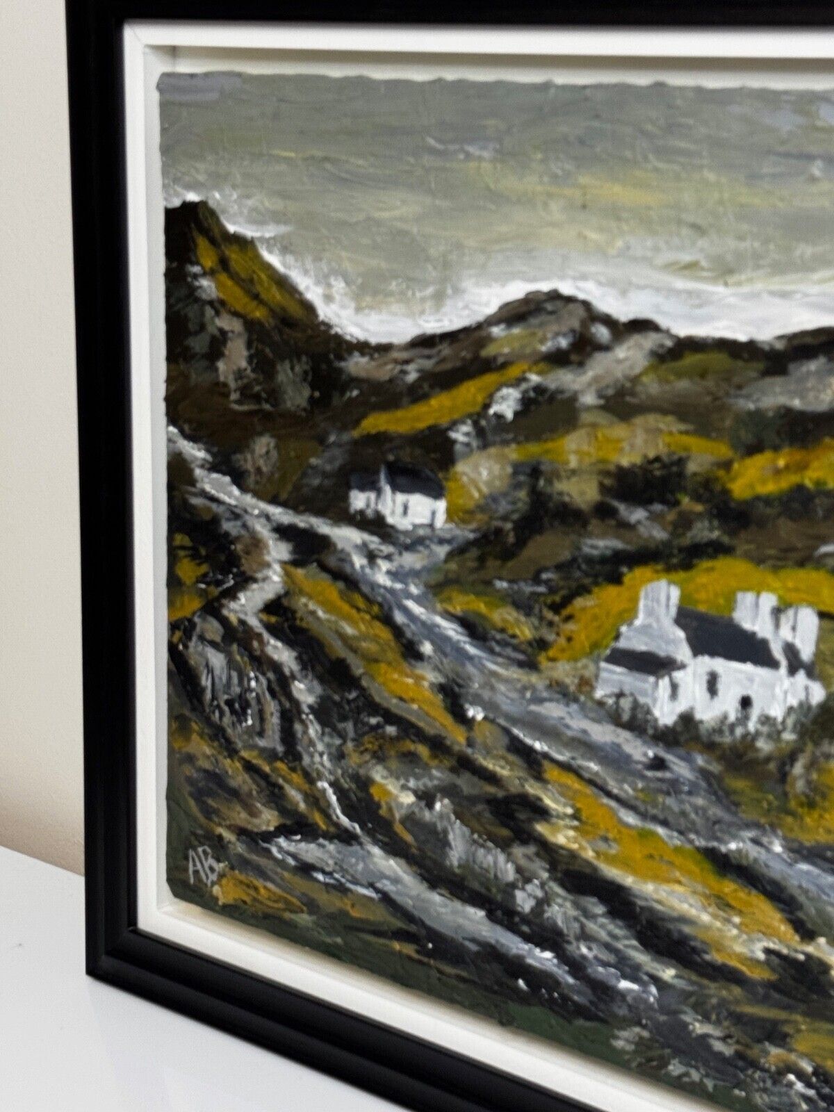 Masterpiece 🎨 Cottages, Carneddau Mountains Snowdonia After Kyffin Williams photo Art