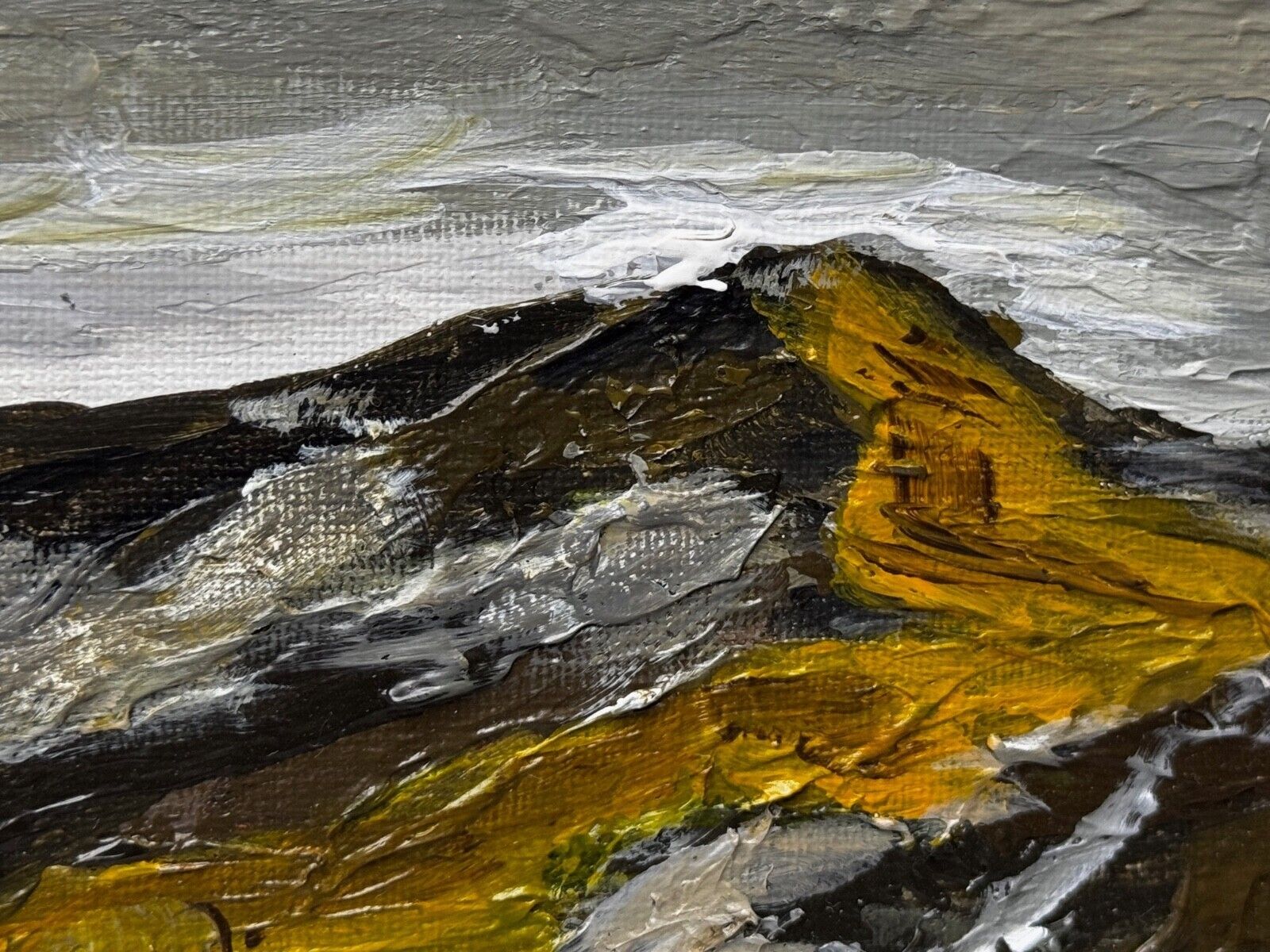 5000.0 Welsh Landscape Painting Cottages, Carneddau Mountains Snowdonia After Kyffin Williams photo