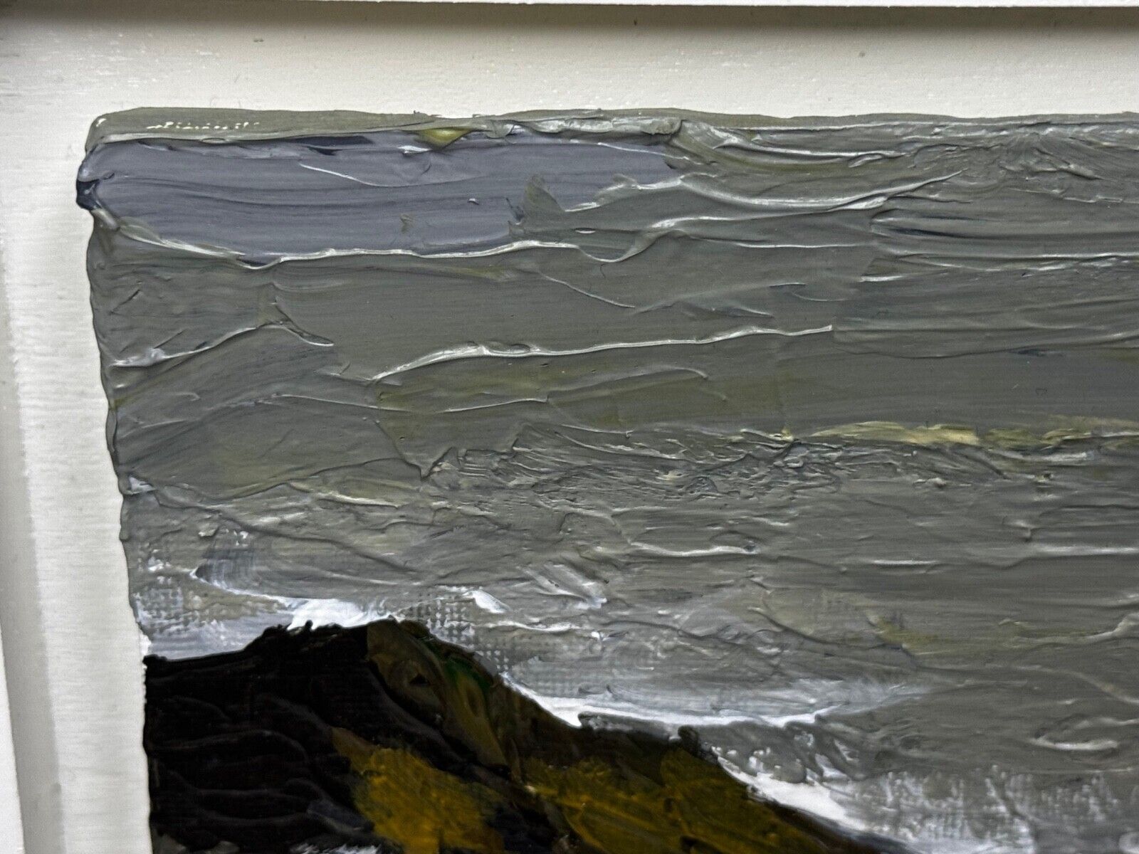 photo vintage Masterpiece 🎨 Cottages, Carneddau Mountains Snowdonia After Kyffin Williams