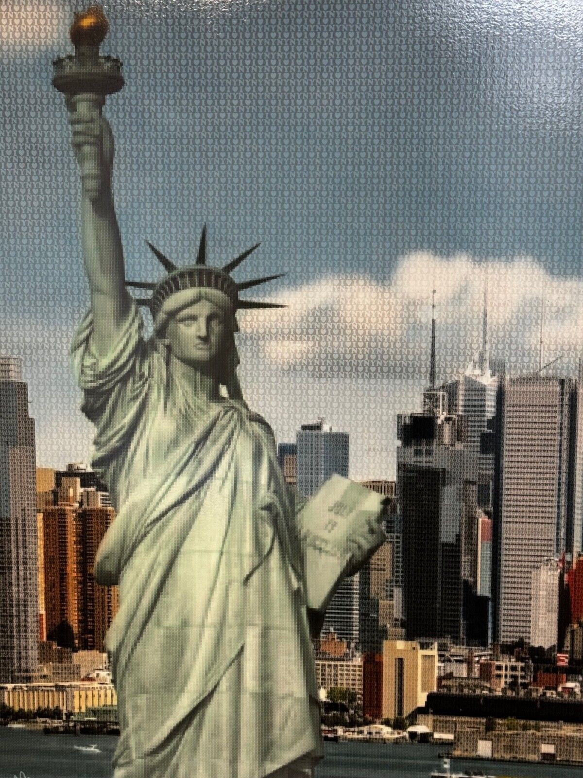 Groot hedendaags nostalgisch schilderij New York neoklassiek Vrijheidsbeeld photo furniture