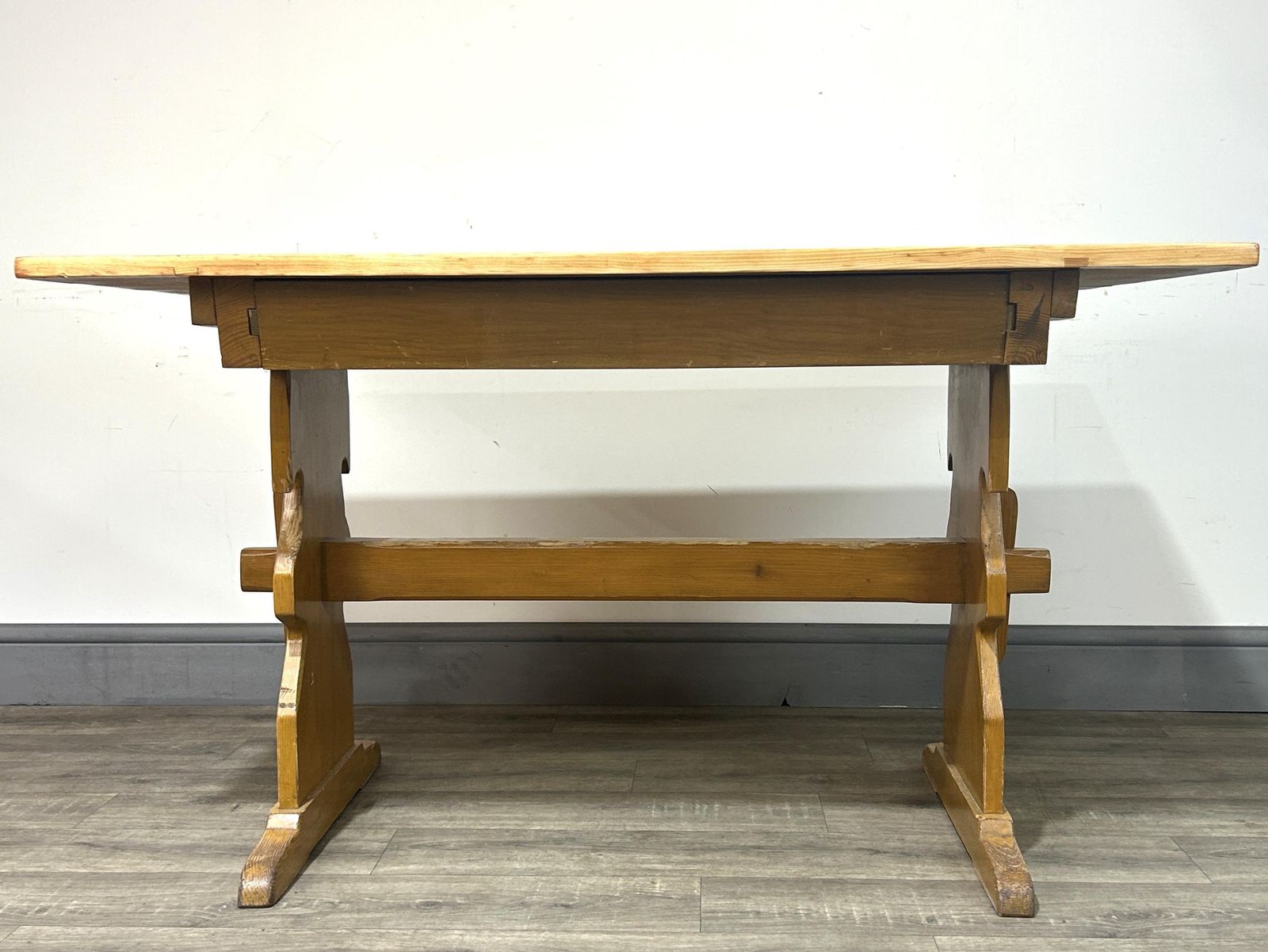 Fabulous Brutalist Polish Pine Dining Suite Josef Kulon Przelom Capelia 1960's. photo vintage