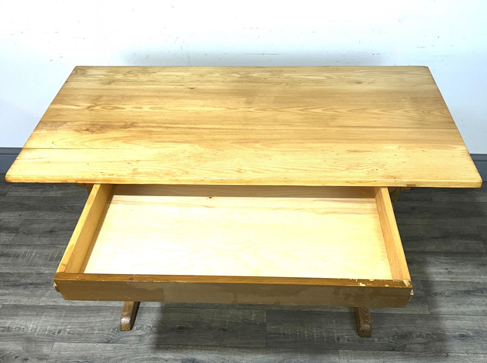 photo for sale Fabulous Brutalist Polish Pine Dining Suite Josef Kulon Przelom Capelia 1960's.