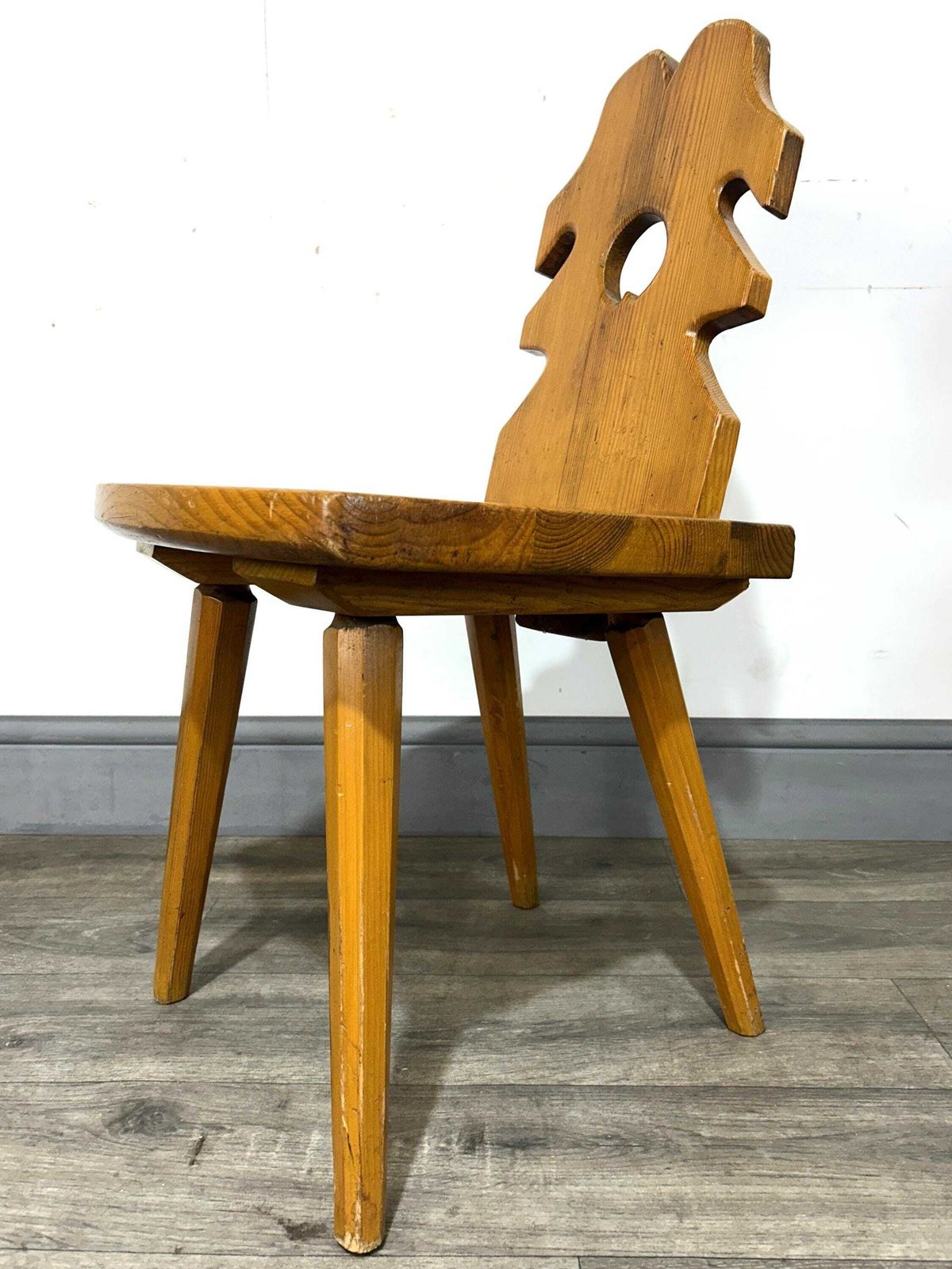Furniture Fabulous Brutalist Polish Pine Dining Suite Josef Kulon Przelom Capelia 1960's. photo