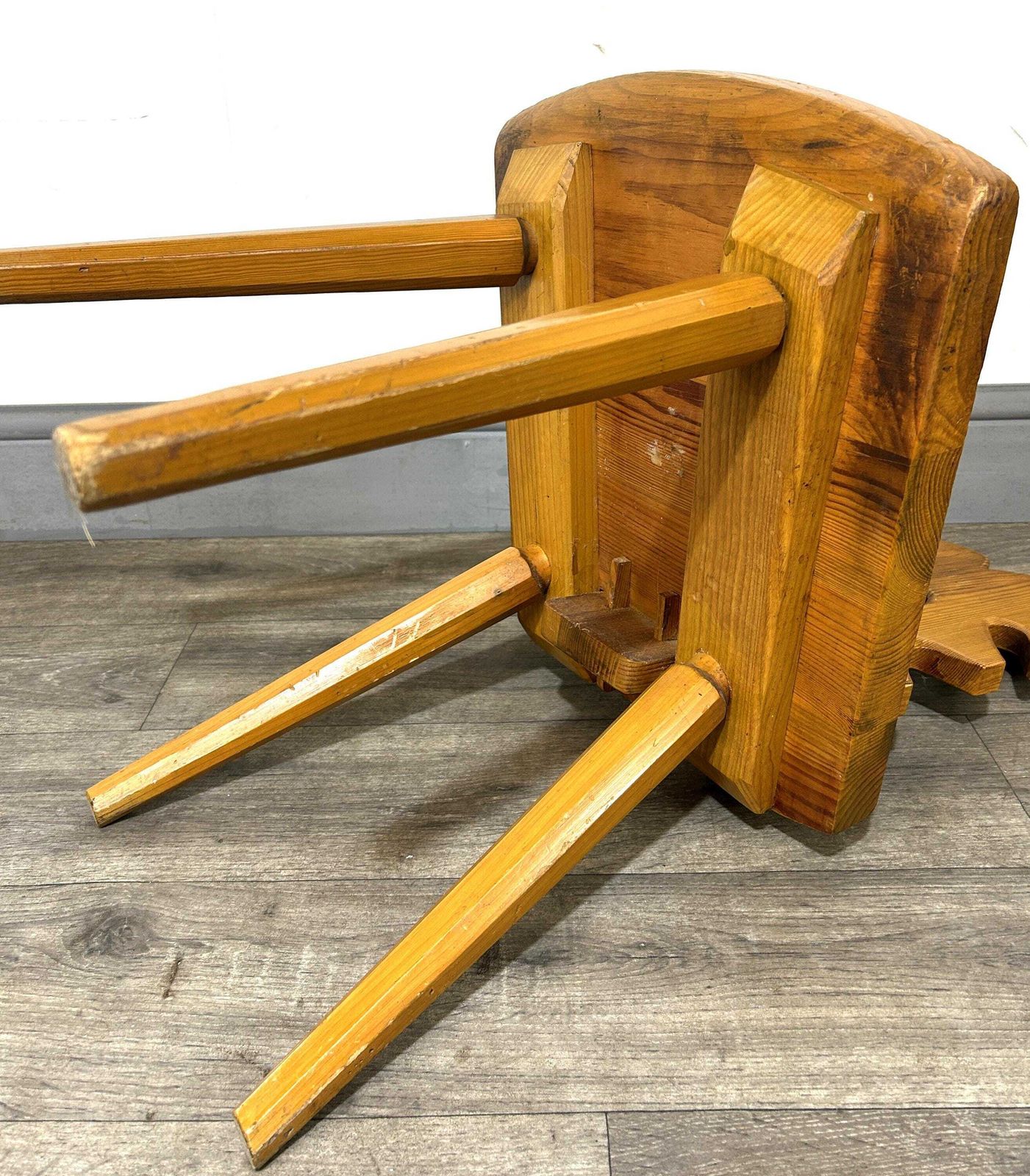 photo vintage Fabulous Brutalist Polish Pine Dining Suite Josef Kulon Przelom Capelia 1960's.