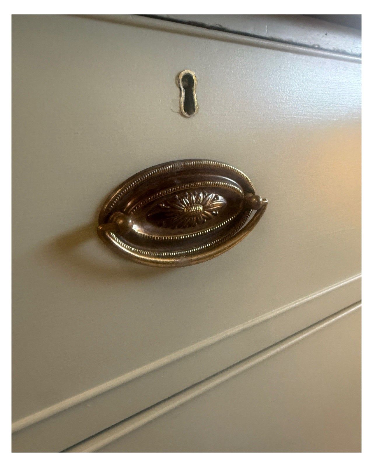 Antique Painted Victorian Linen Press With Key  Blue Gray By Farrow And Ball photo buy
