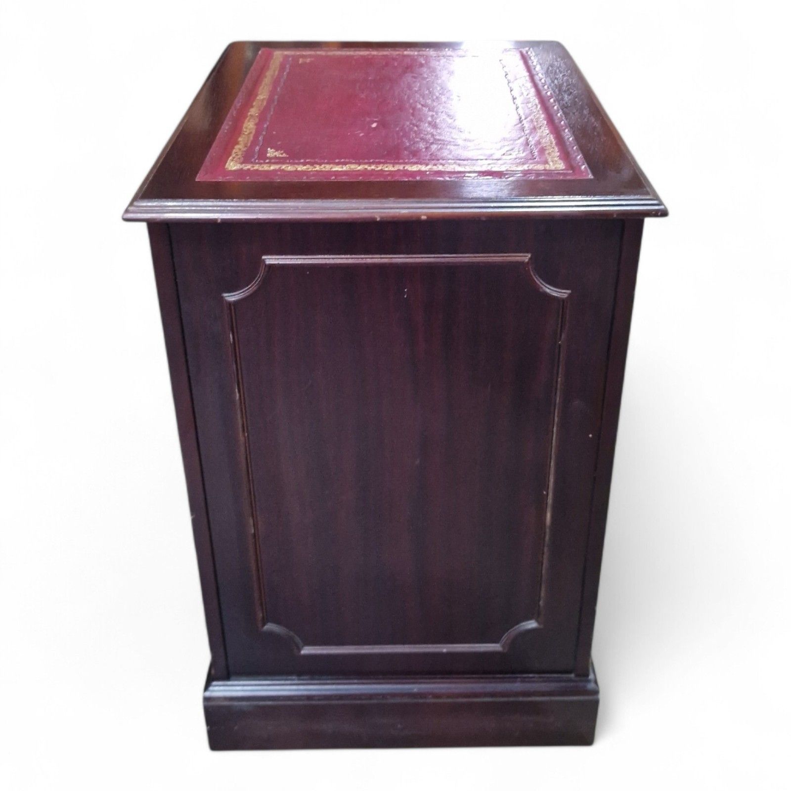 225.0 Mahogany Filing Cabinet Leather Top 2 Drawer Georgian Regency Style photo