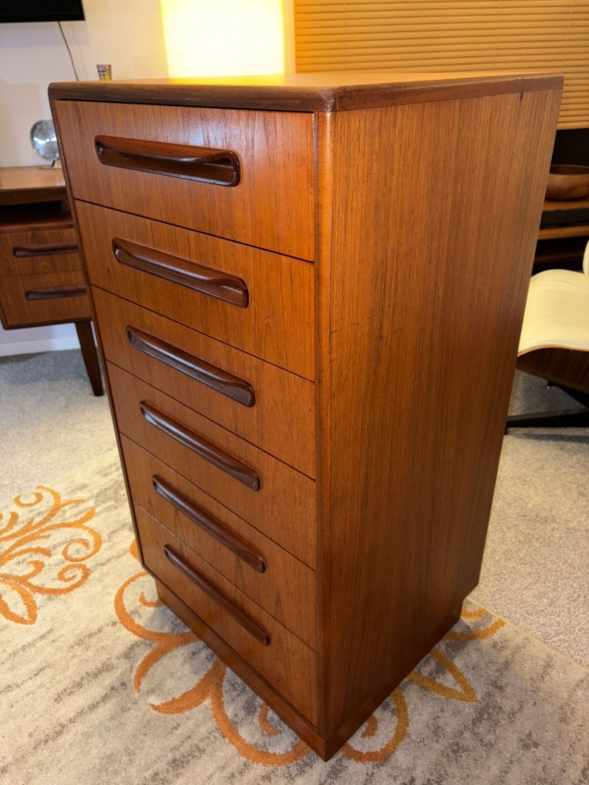 Mid Century G Plan Fresco Teak Chest Of Drawers Danish Style  Retro Mcm photo 410.0