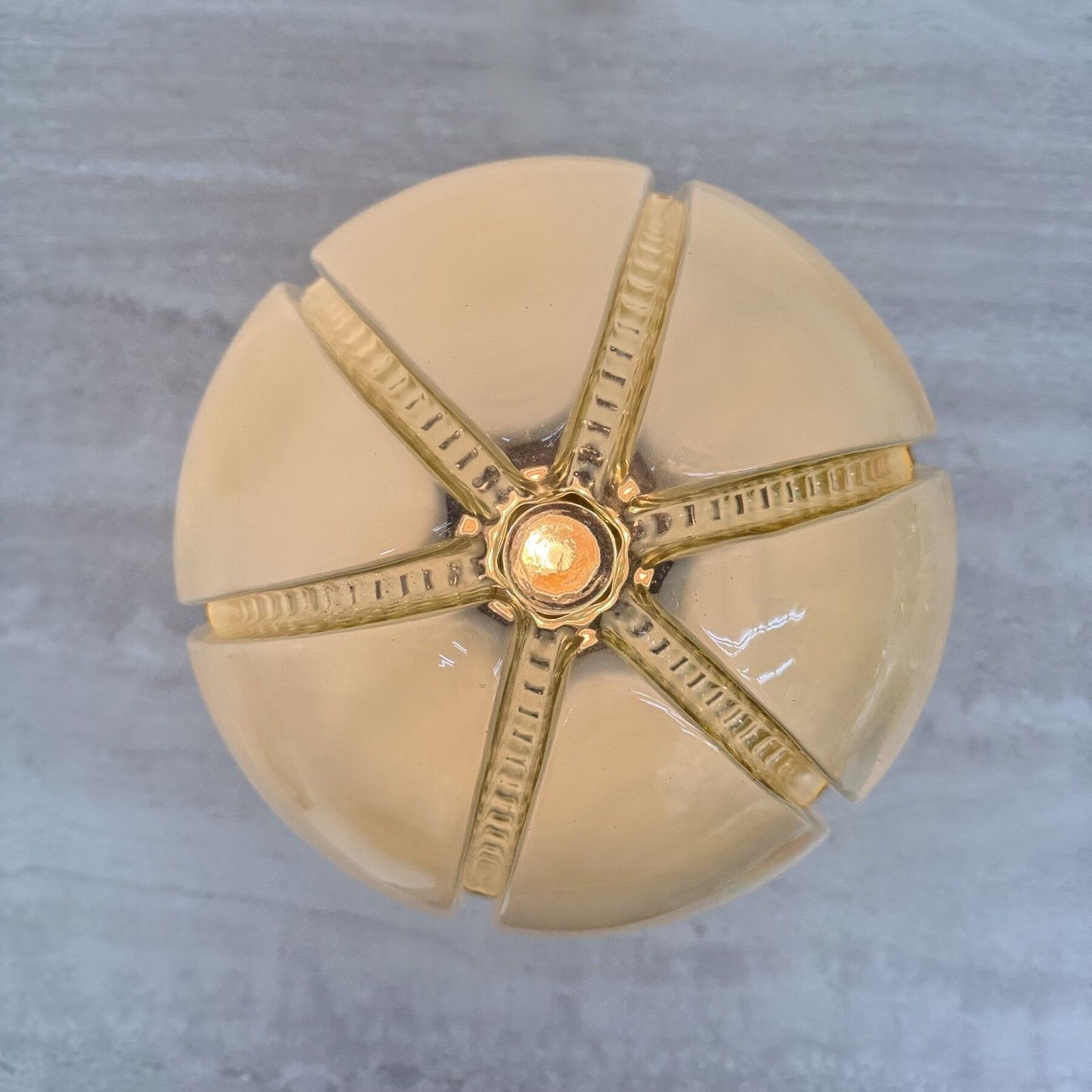 Mid Century Italian Glass Ceiling Lamp , 1970s photo 297.0
