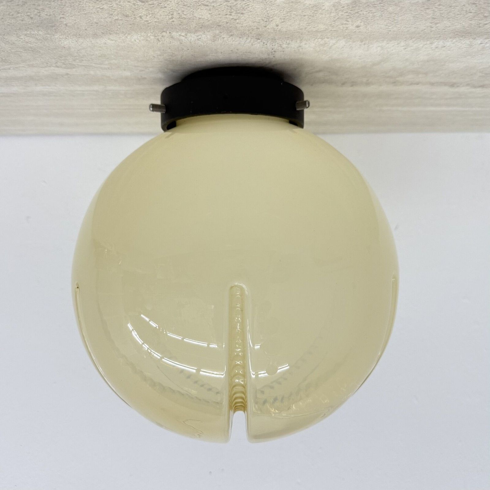 Mid-Century Italiaanse glazen plafondlamp, jaren 1970 photo buy