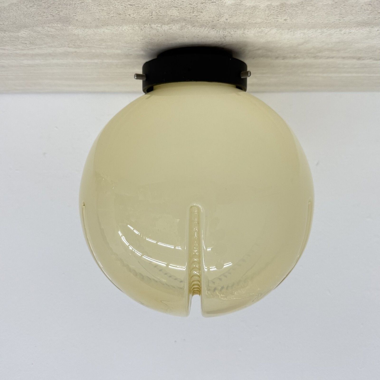 297.0 Mid Century Italian Glass Ceiling Lamp , 1970s photo
