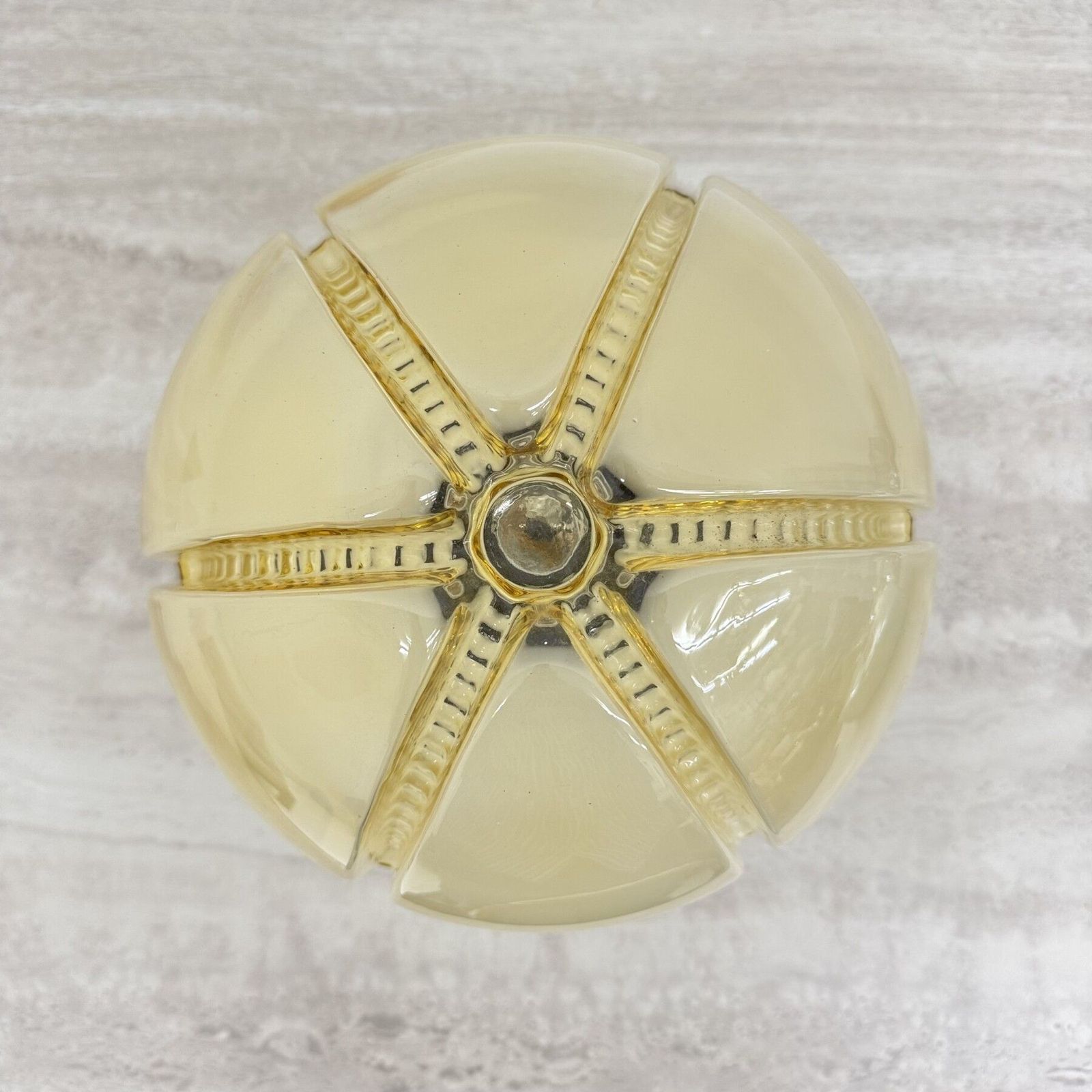 photo vintage Mid Century Italian Glass Ceiling Lamp , 1970s