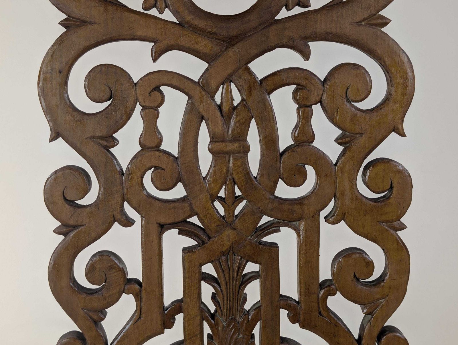 Home Decor Carved Wood Religious Altar Fragment, 19th Century French Catholic Church Pediment, Sacred Heart Eucharist Wheat Grapes Plaque photo