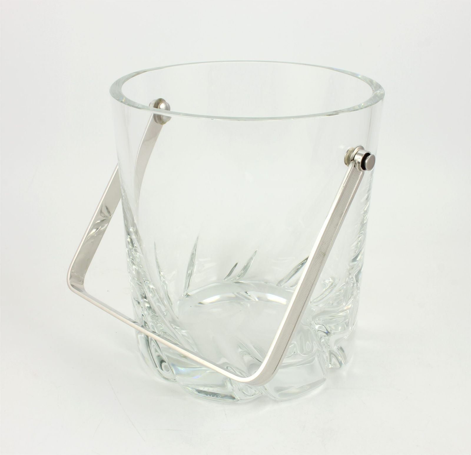 photo furniture Vintage Daum Crystal Glass Wine Cooler. Heavy French Champagne Bucket.
