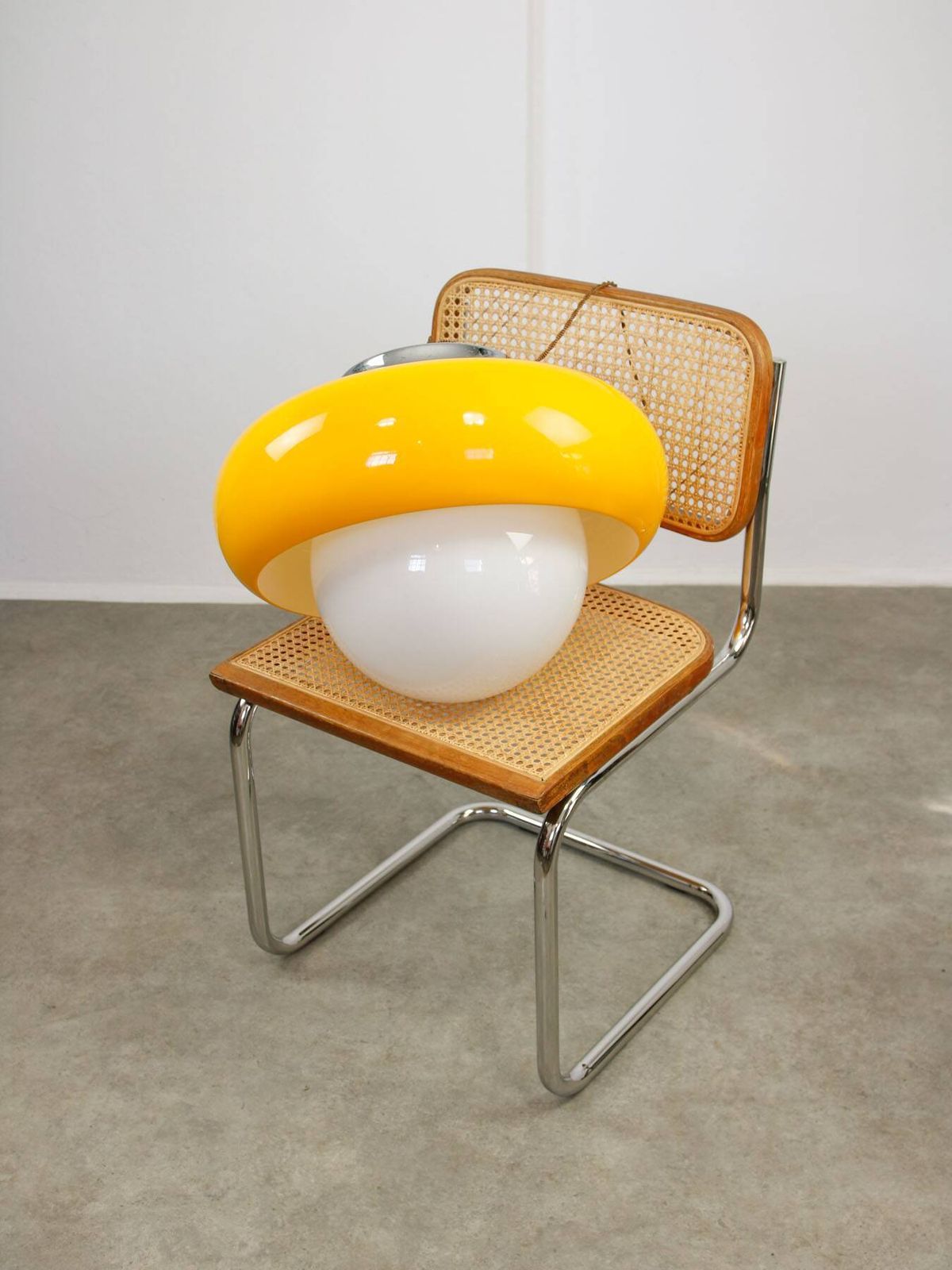 Large Space Age Model Best Hanglamp van Guzzini in geel, jaren 1970 photo 2060.0