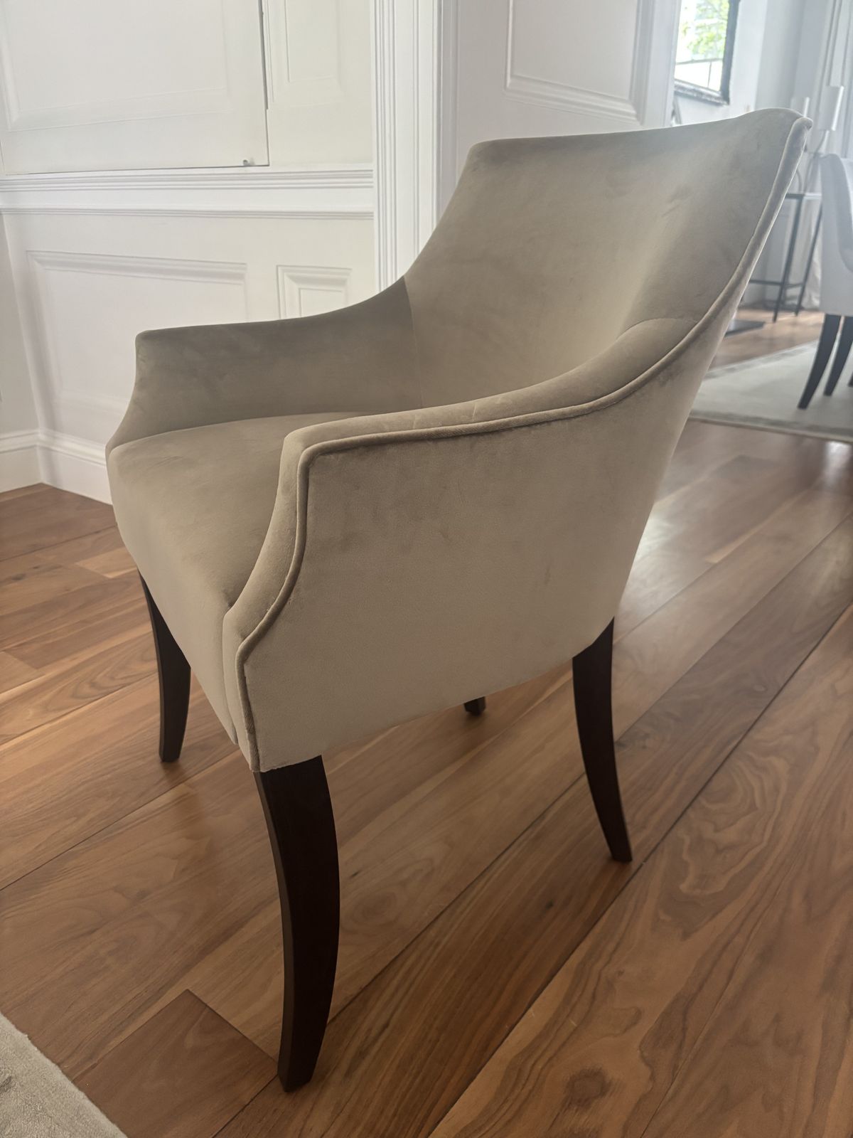 Brand New Velvet Upholstered Chairs (X4) photo furniture