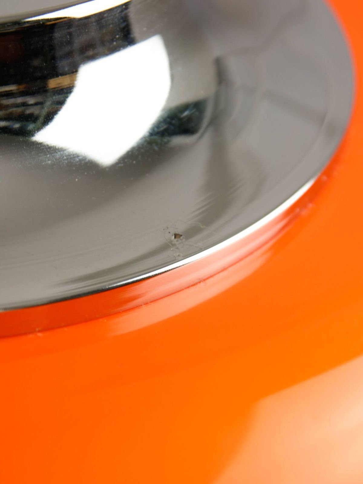photo vinterior Grote Space Age hanglamp model Best van Guzzini in oranje, jaren 1970