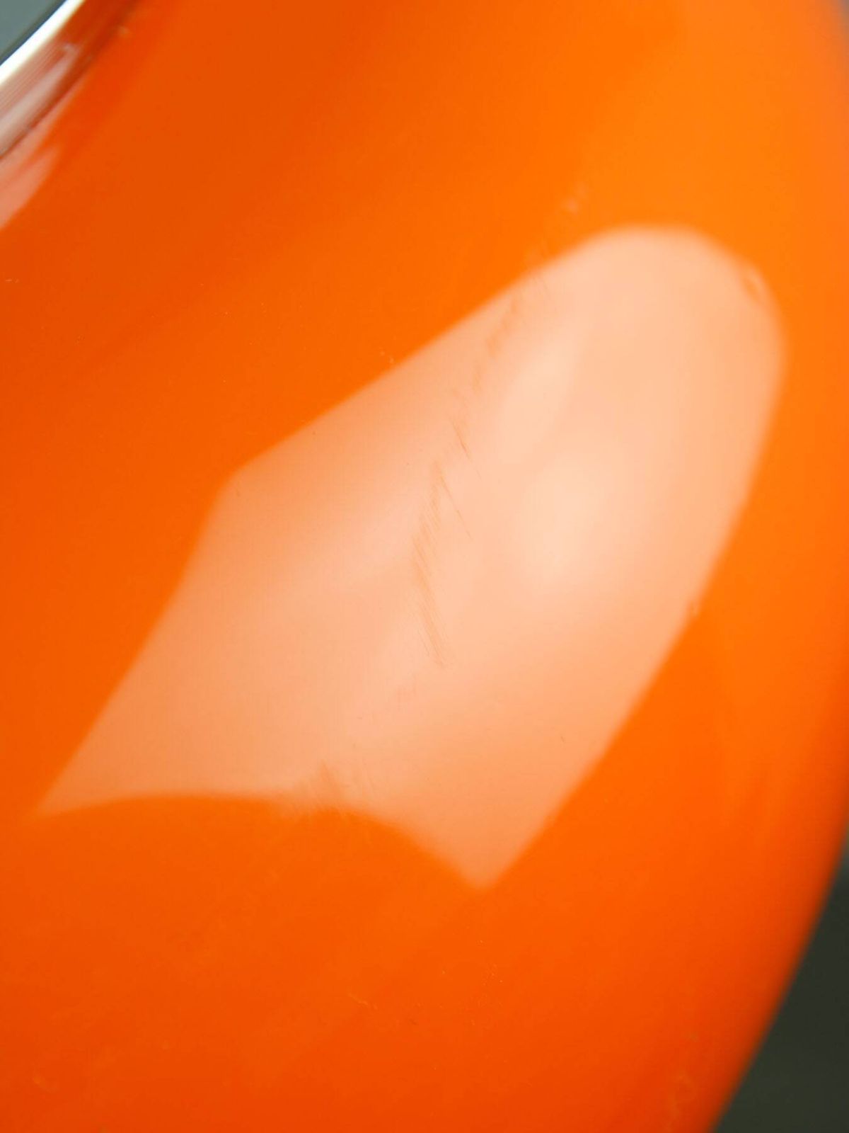 photo buy Grote Space Age hanglamp model Best van Guzzini in oranje, jaren 1970