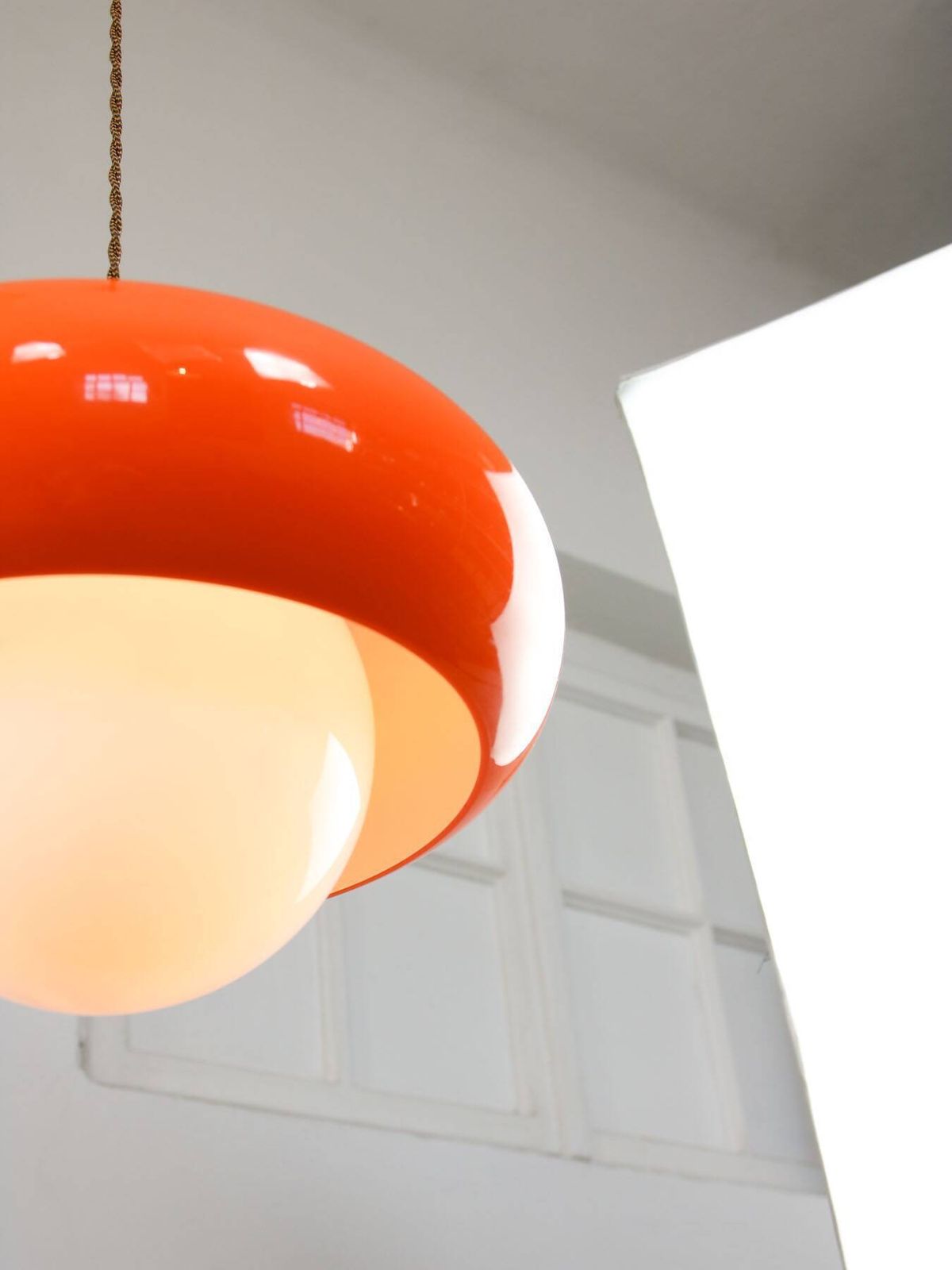 Space Age Model Best Hanglamp van Guzzini in Oranje, jaren 1970 photo buy
