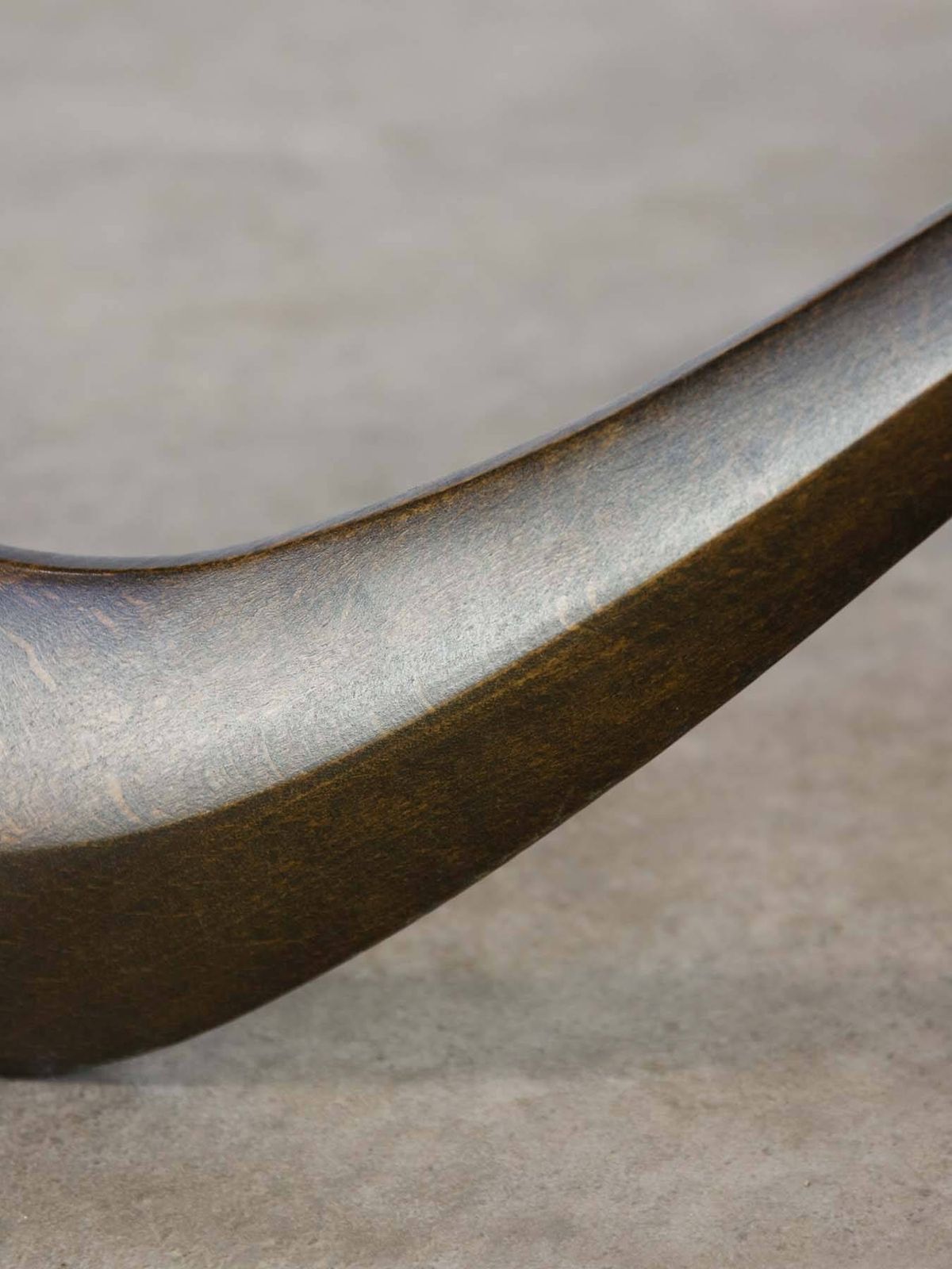 photo furniture Italian Organic "Snake" Wooden And Smoked Glass Coffee Table, 1960s