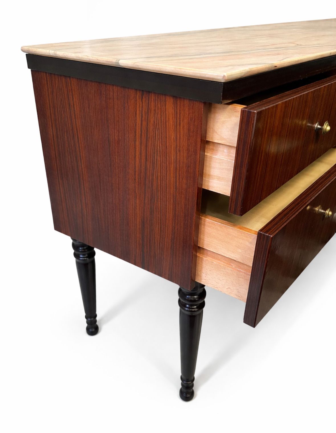 Mid Century Italian Sideboard / Chest Of Drawers With Marble Top photo for sale