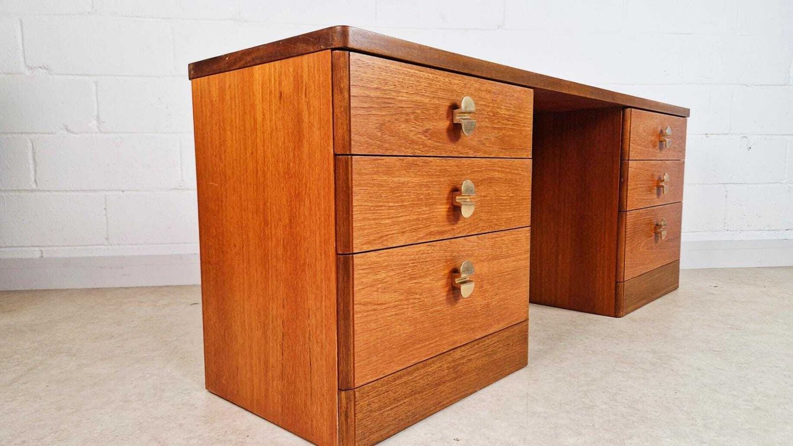John & Sylvia Reid For Stag Vintage Mid Century Medium Teak Writing Desk Pg183 photo furniture