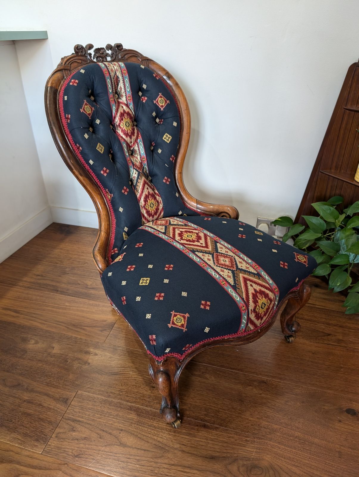 Beautiful Antique Upholstered Nursing Chair