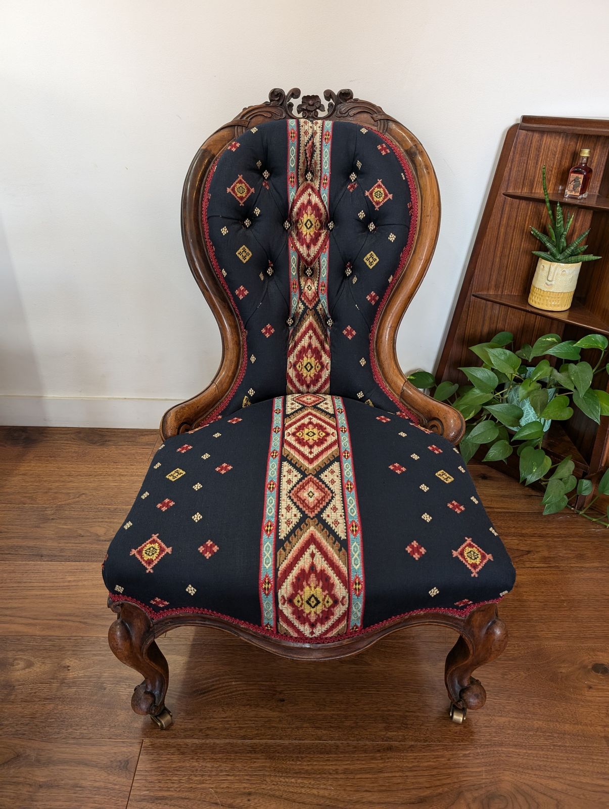 Beautiful Antique Upholstered Nursing Chair photo furniture