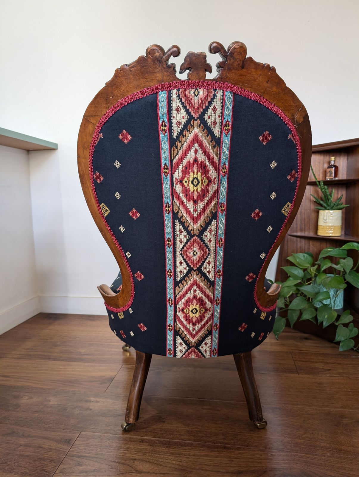 Beautiful Antique Upholstered Nursing Chair photo for sale