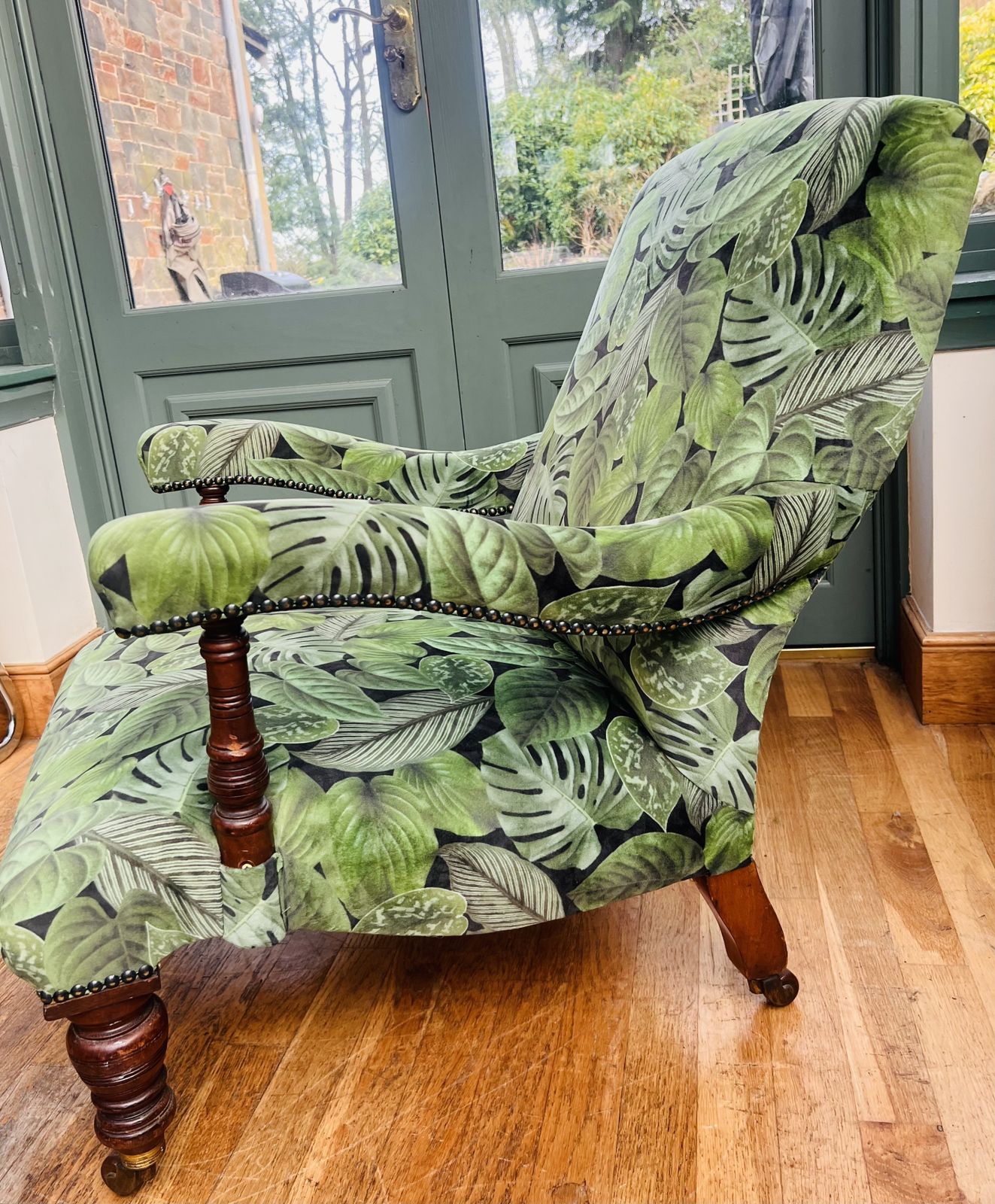 Victorian Library Chair In The Manner Of Howard & Sons photo for sale