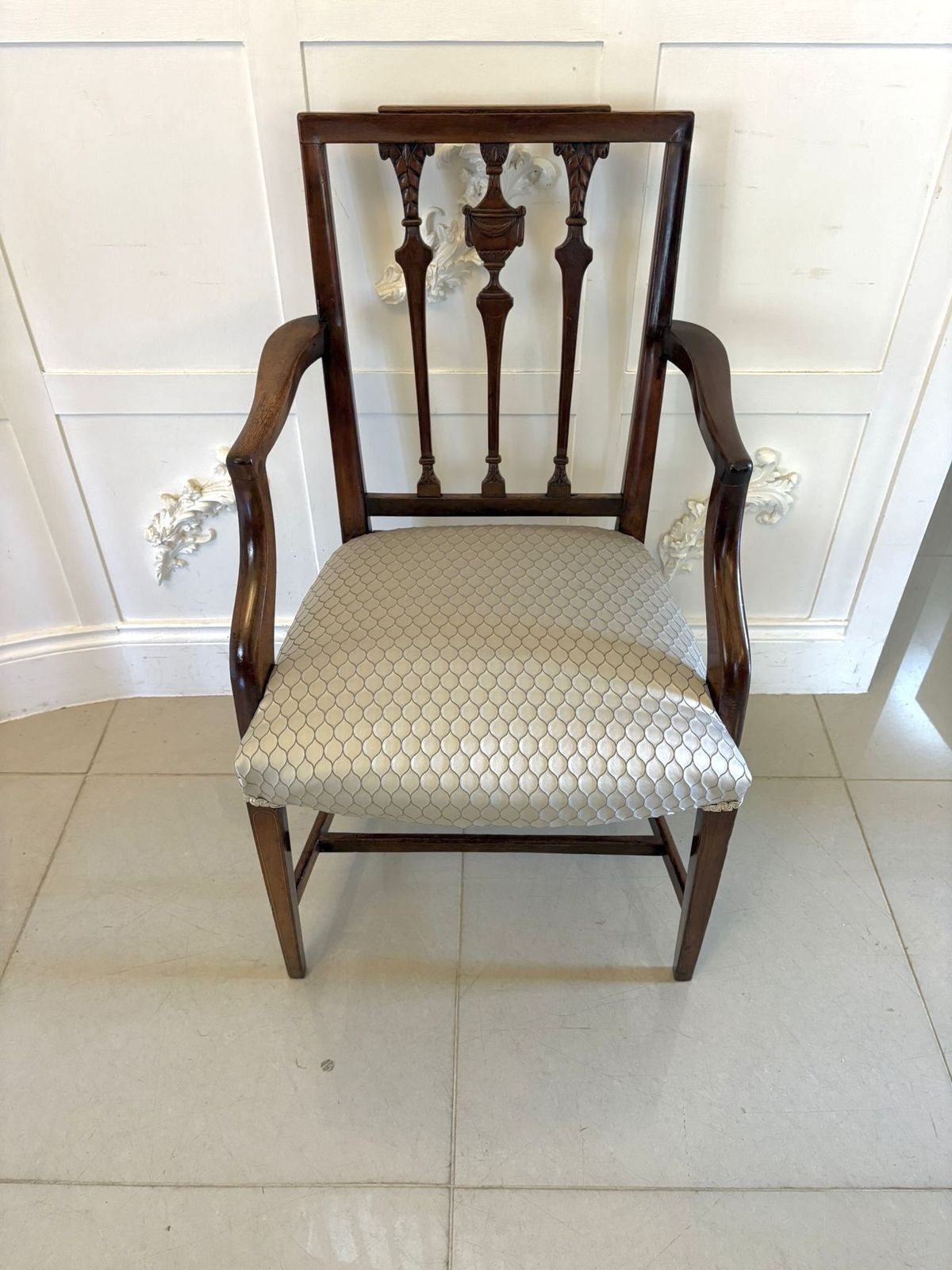 Antique 19th Century English Mahogany Dining Chairs Set Of 8 Carvers Newly Upholstered photo buy