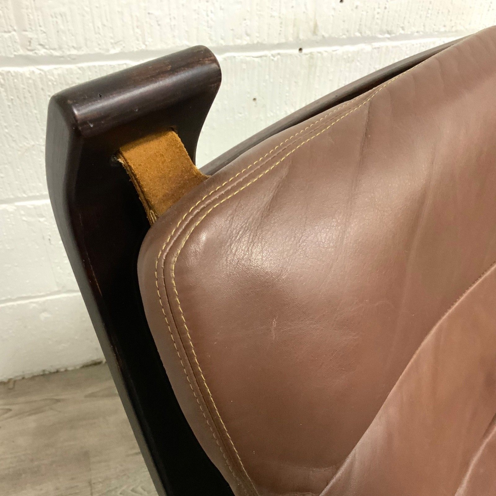 Furniture Vintage Danish “Focus” Sling Lounge Chair  By H W Klein For Bramin Mobler 1970s photo